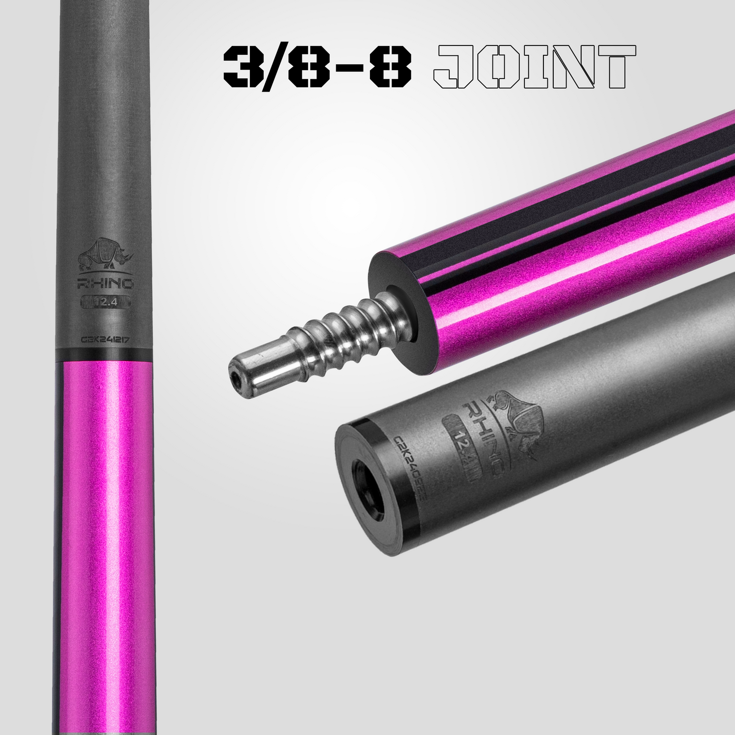 Nebula 2 Pool Cue - Blush Pink - 3D Grip