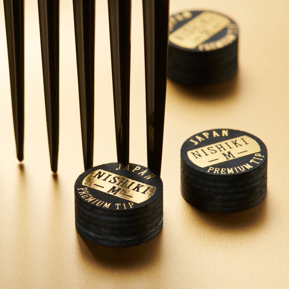 NISHIKI PREMIUM POOL CUE TIP - BLACK