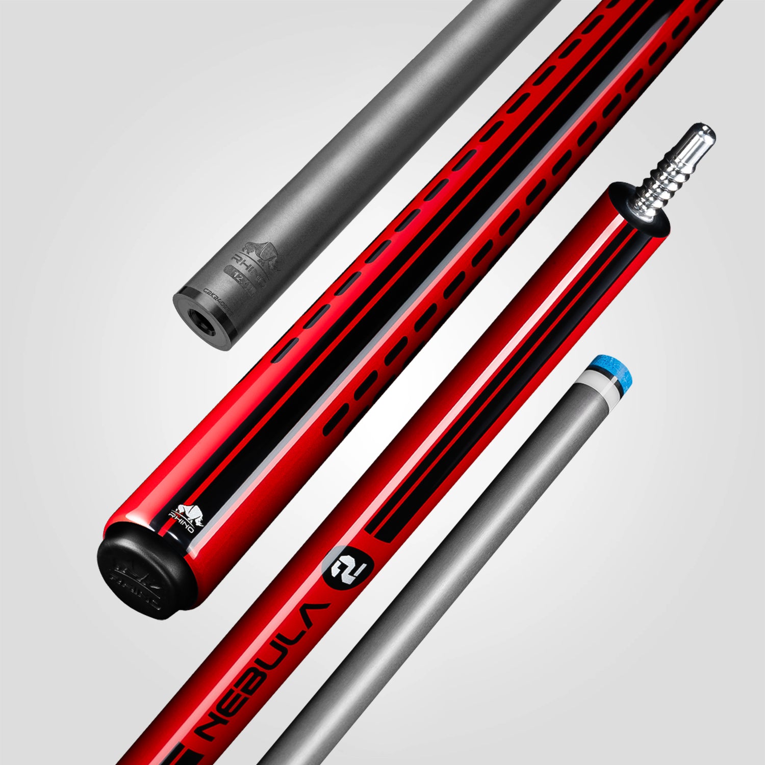 Nebula 2 Pool Cue - Crimson Red - Wrapless