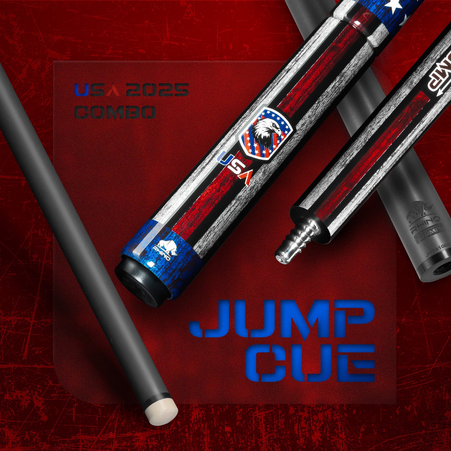USA 2025 COMBO: Pool Cue + Jump Cue + Break Cue