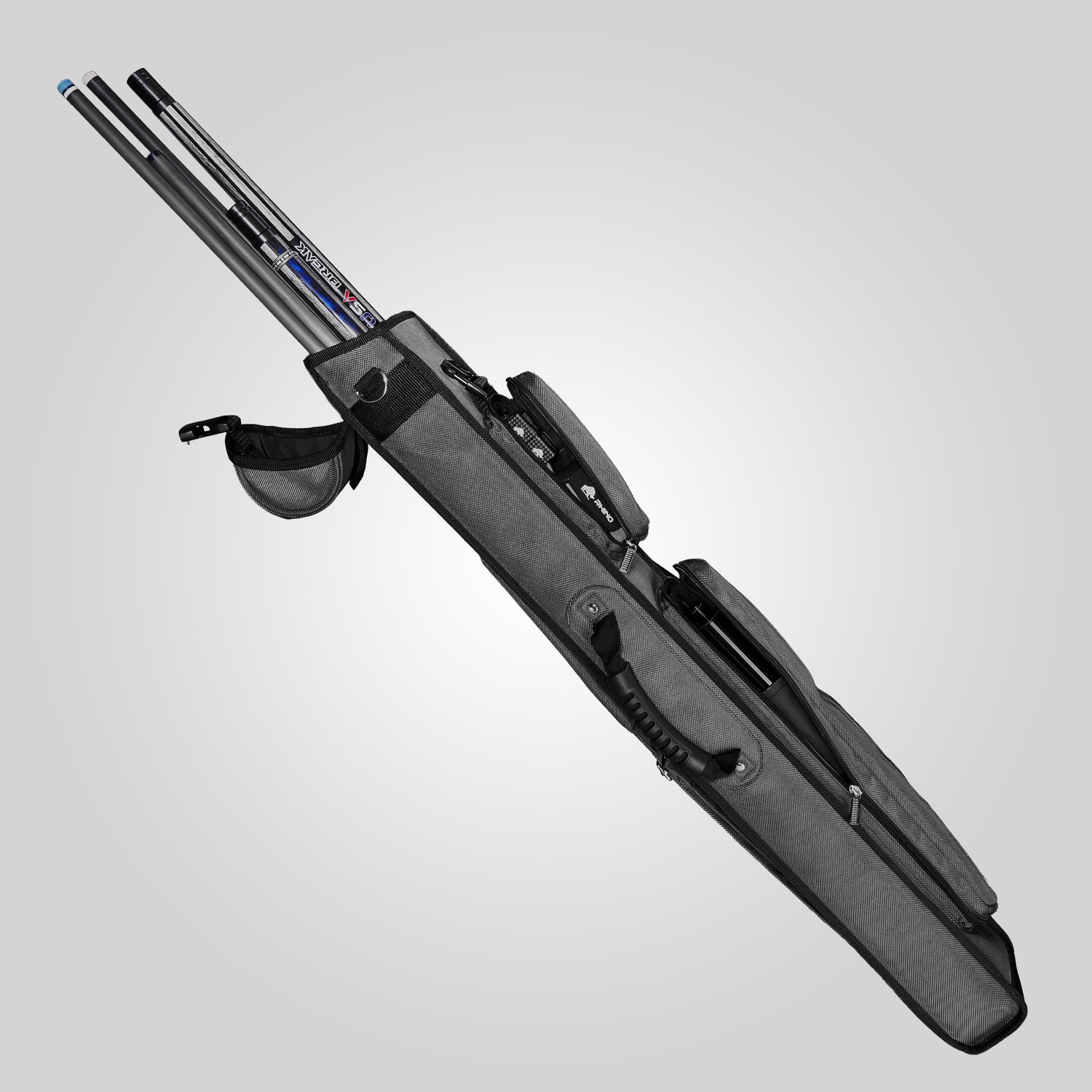 RHINO HARD CUE CASE 2X3 - GRAY