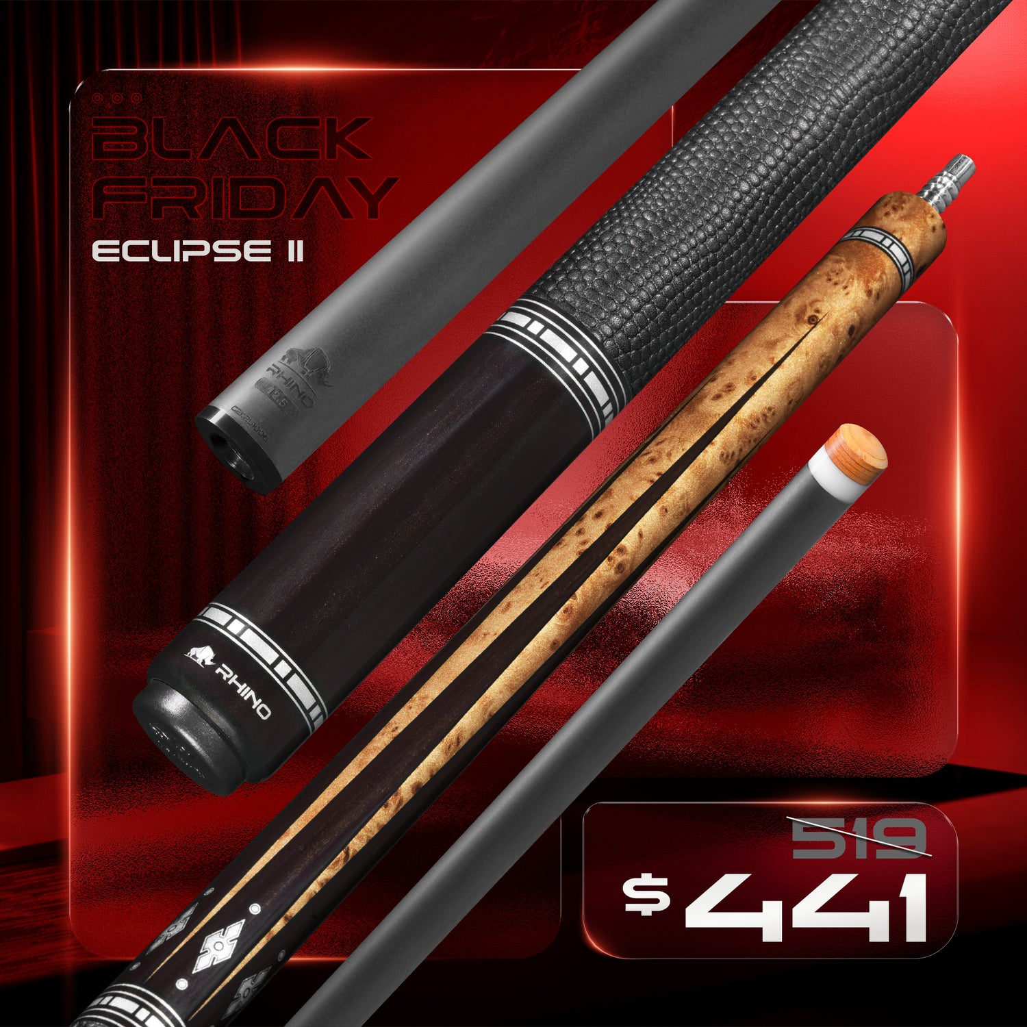 ECLIPSE II NOIR POOL CUE