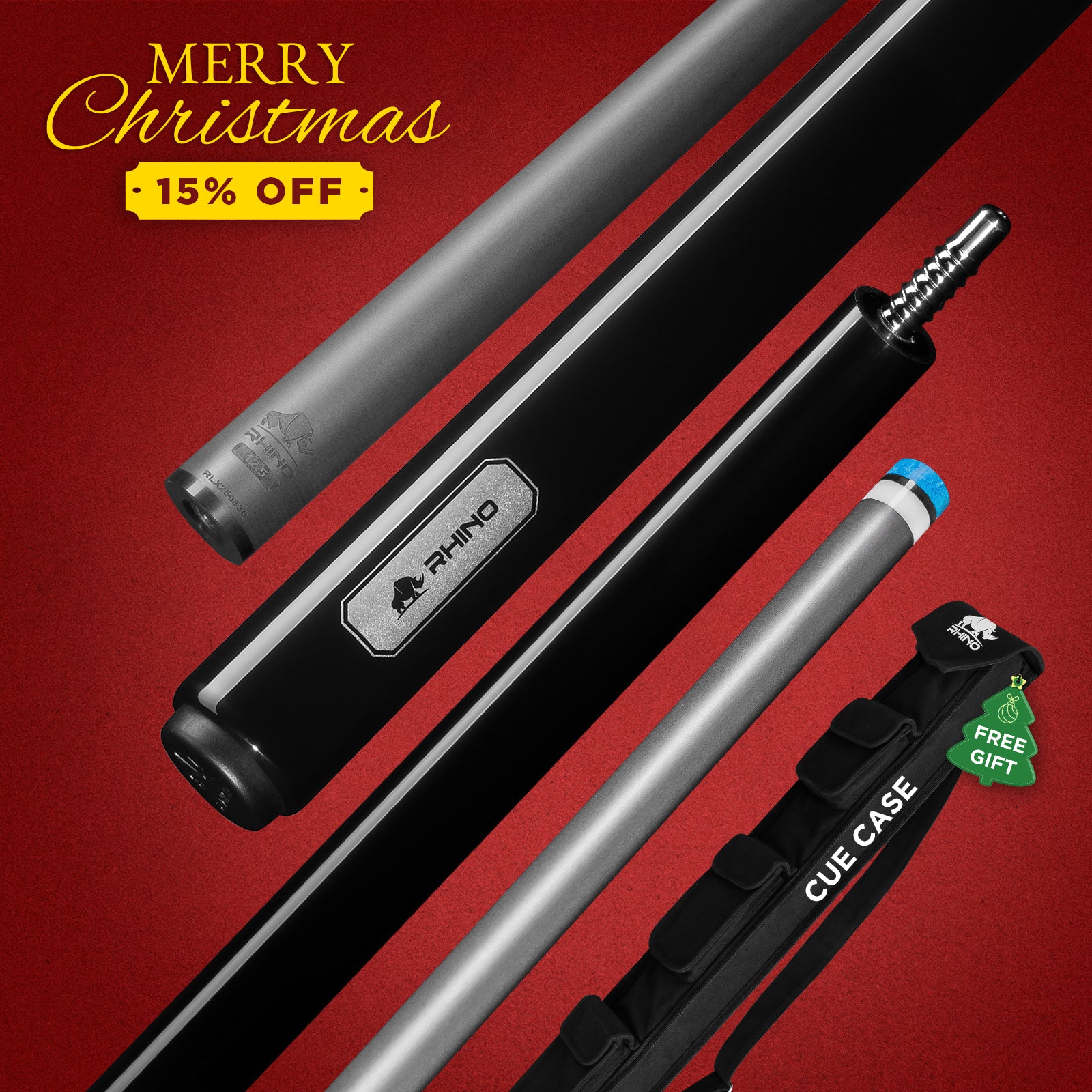 LUMINAX POOL CUE - JET BLACK