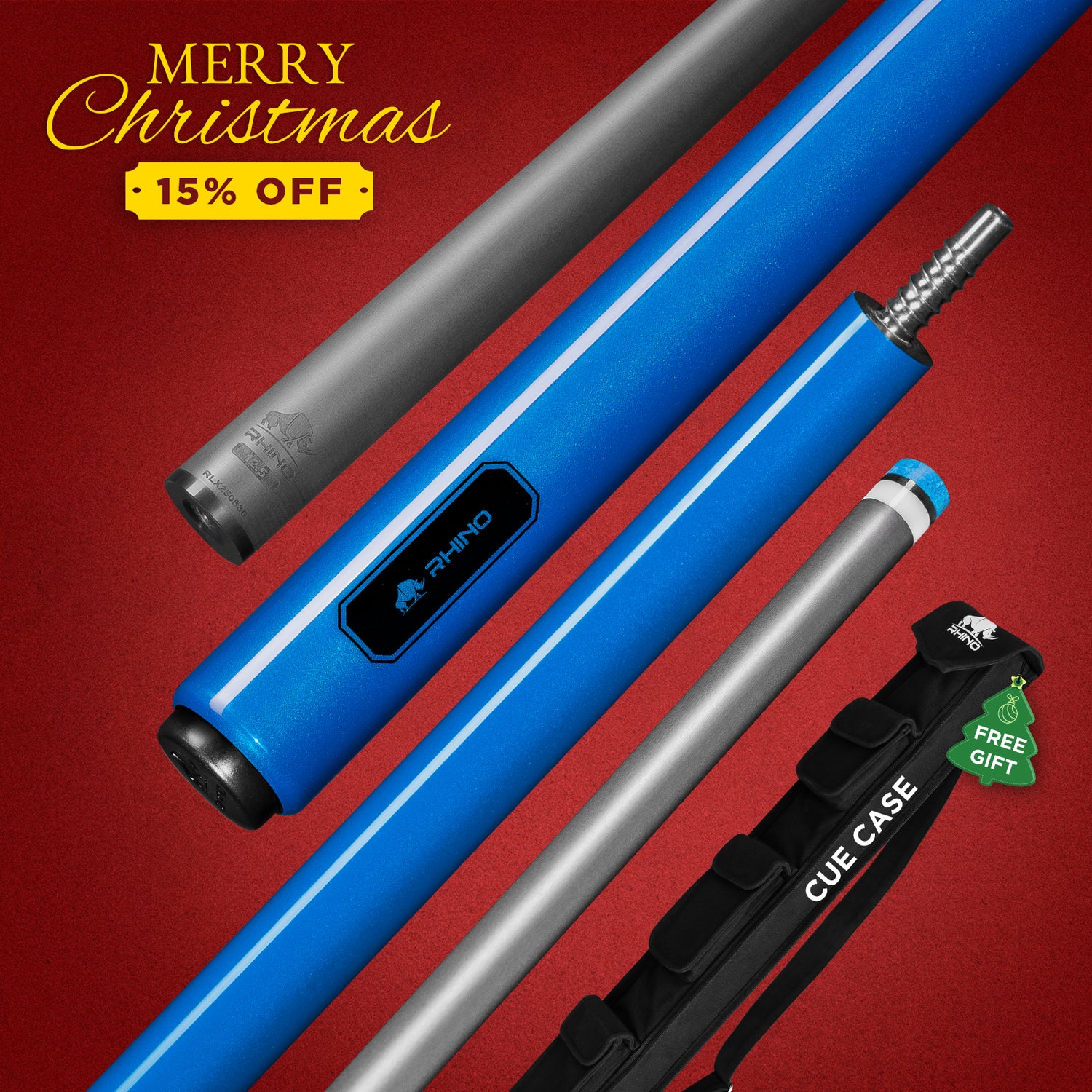 LUMINAX POOL CUE - OCEAN BLUE