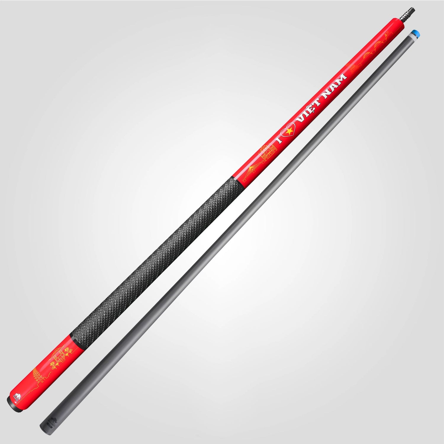 VOYAGER VIETNAM POOL CUE - RED - SPORT WRAP