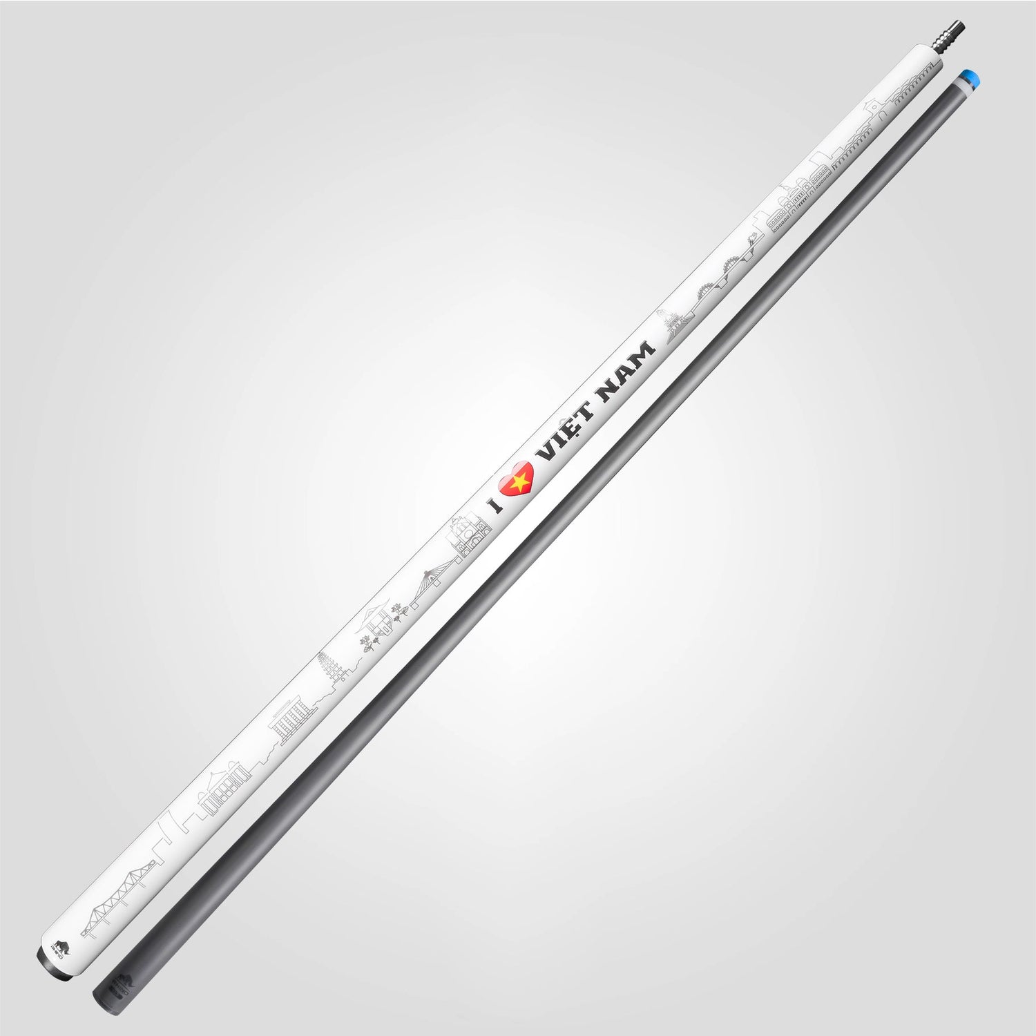 VOYAGER VIETNAM POOL CUE - WHITE - WRAPLESS