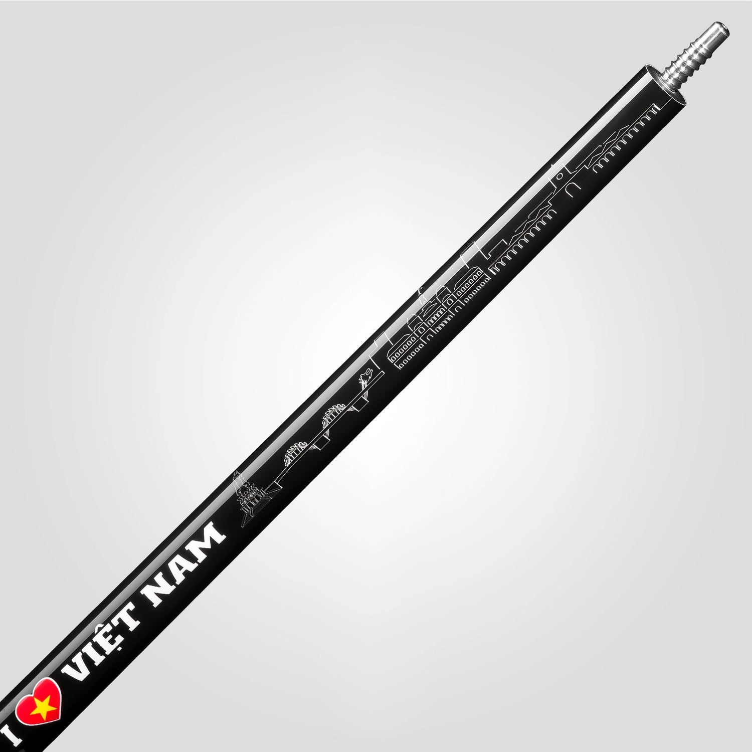 VOYAGER VIETNAM POOL CUE - BLACK - WRAPLESS