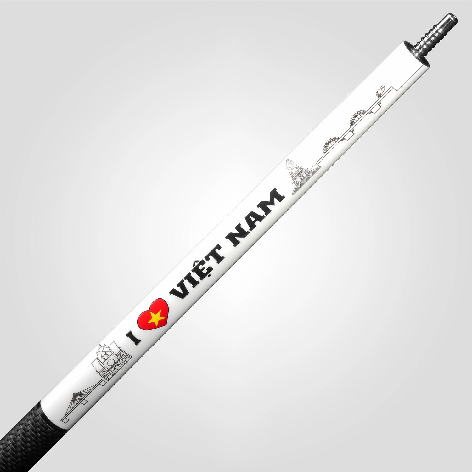 VOYAGER VIETNAM POOL CUE - WHITE - SPORT WRAP