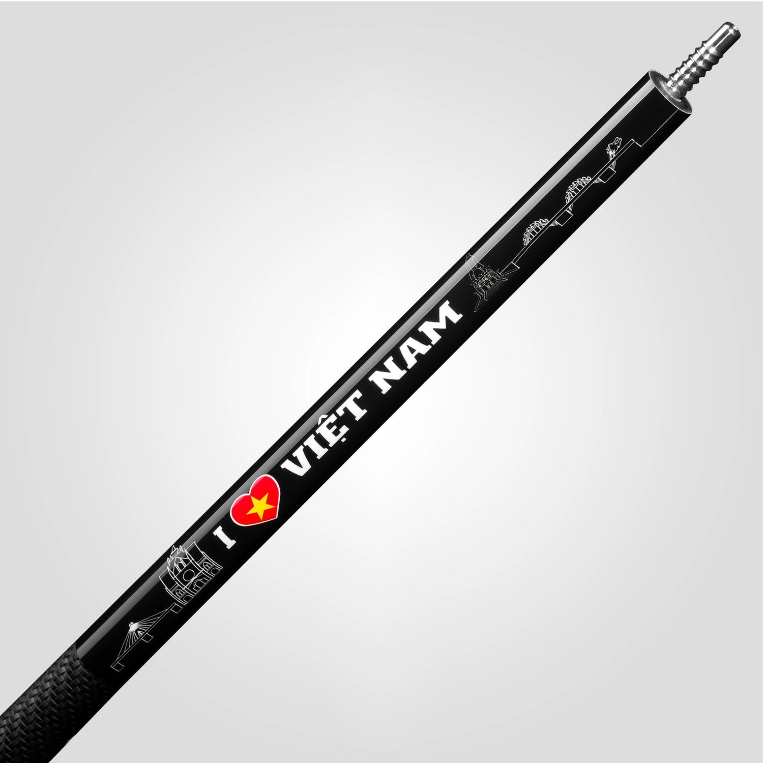 VOYAGER VIETNAM POOL CUE - BLACK - SPORT WRAP
