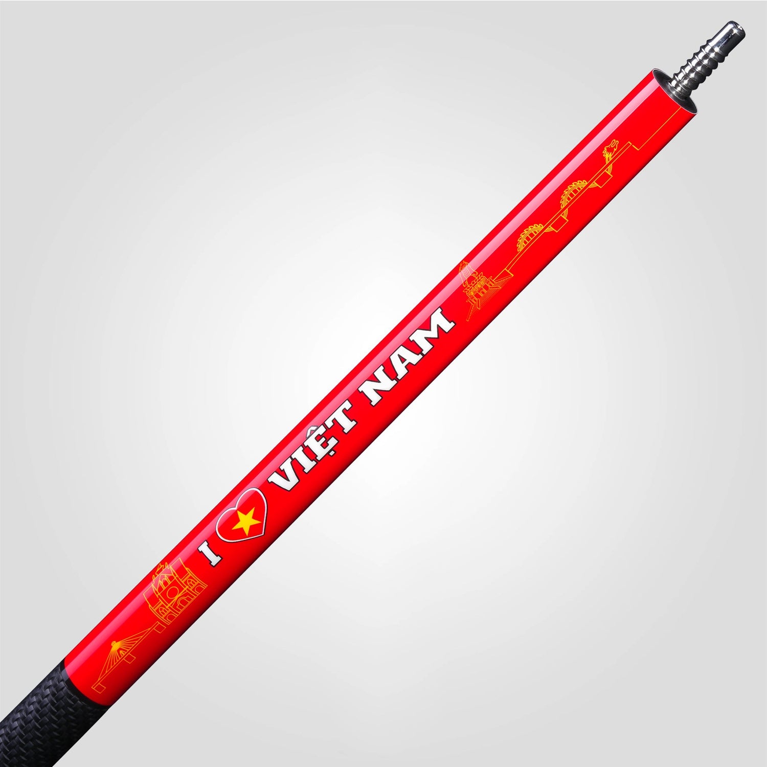 VOYAGER VIETNAM POOL CUE - RED - SPORT WRAP