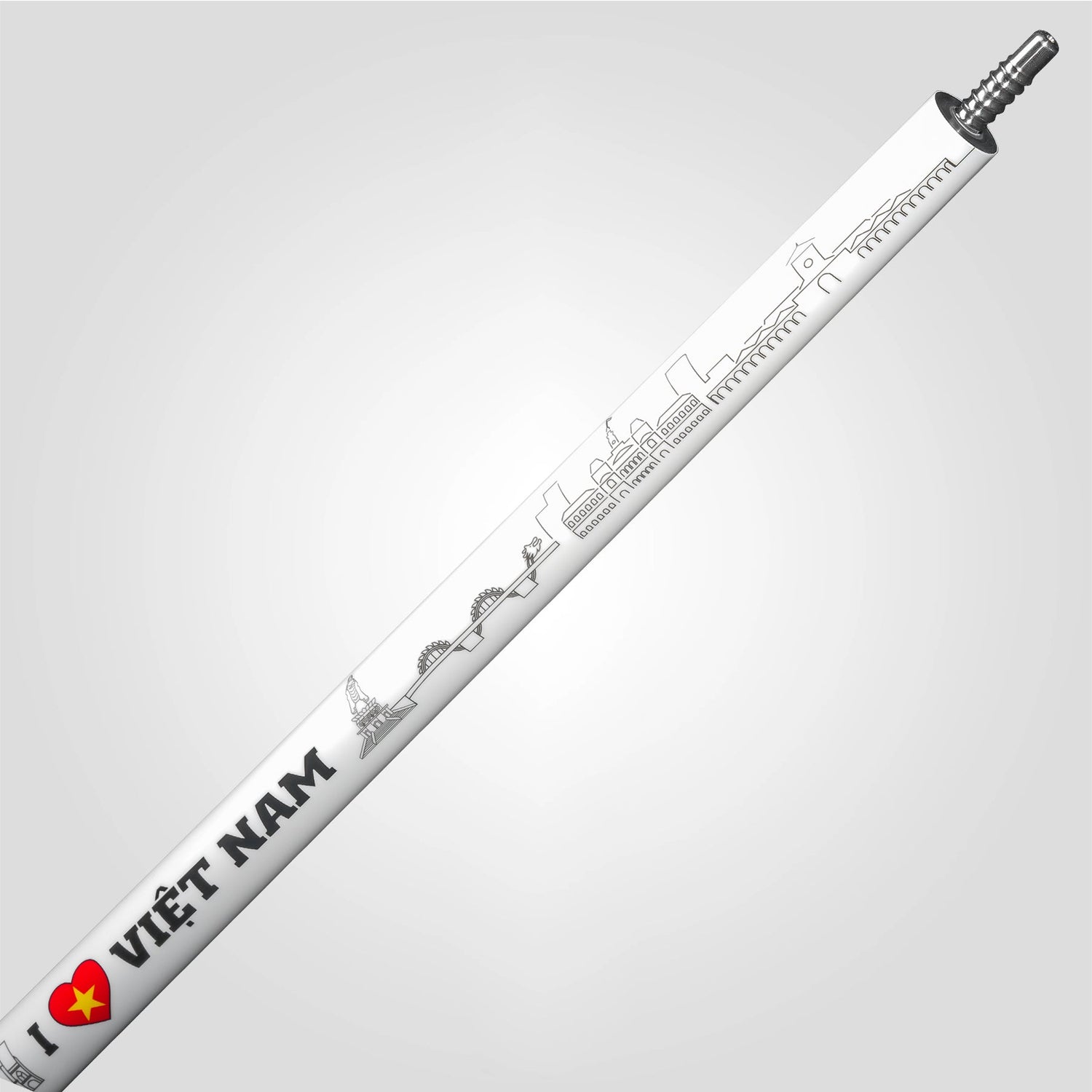 VOYAGER VIETNAM POOL CUE - WHITE - WRAPLESS