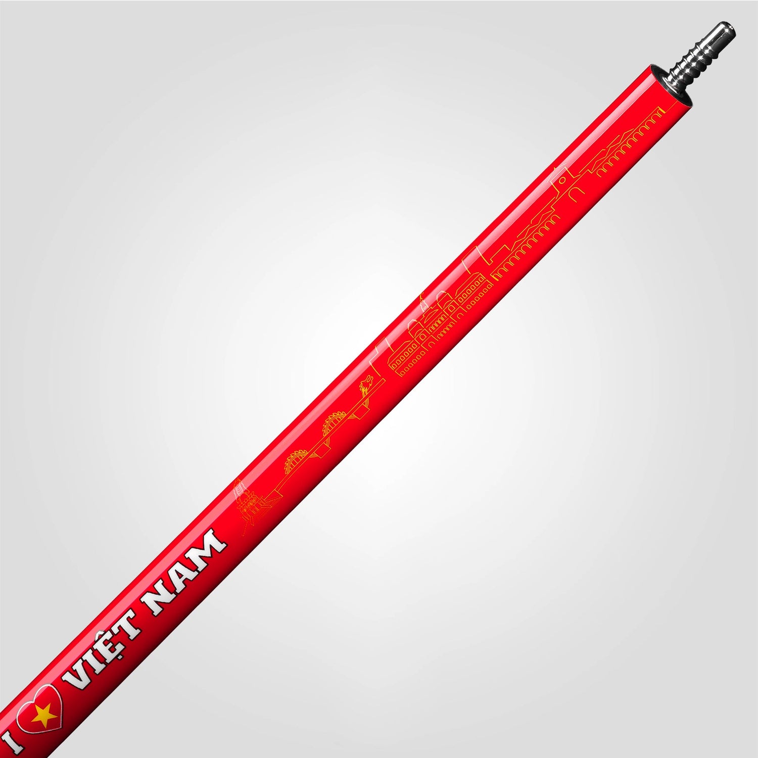 VOYAGER VIETNAM POOL CUE - RED - WRAPLESS