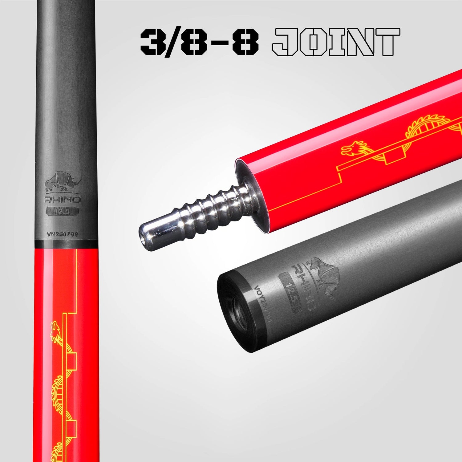 VOYAGER VIETNAM POOL CUE - RED - SPORT WRAP