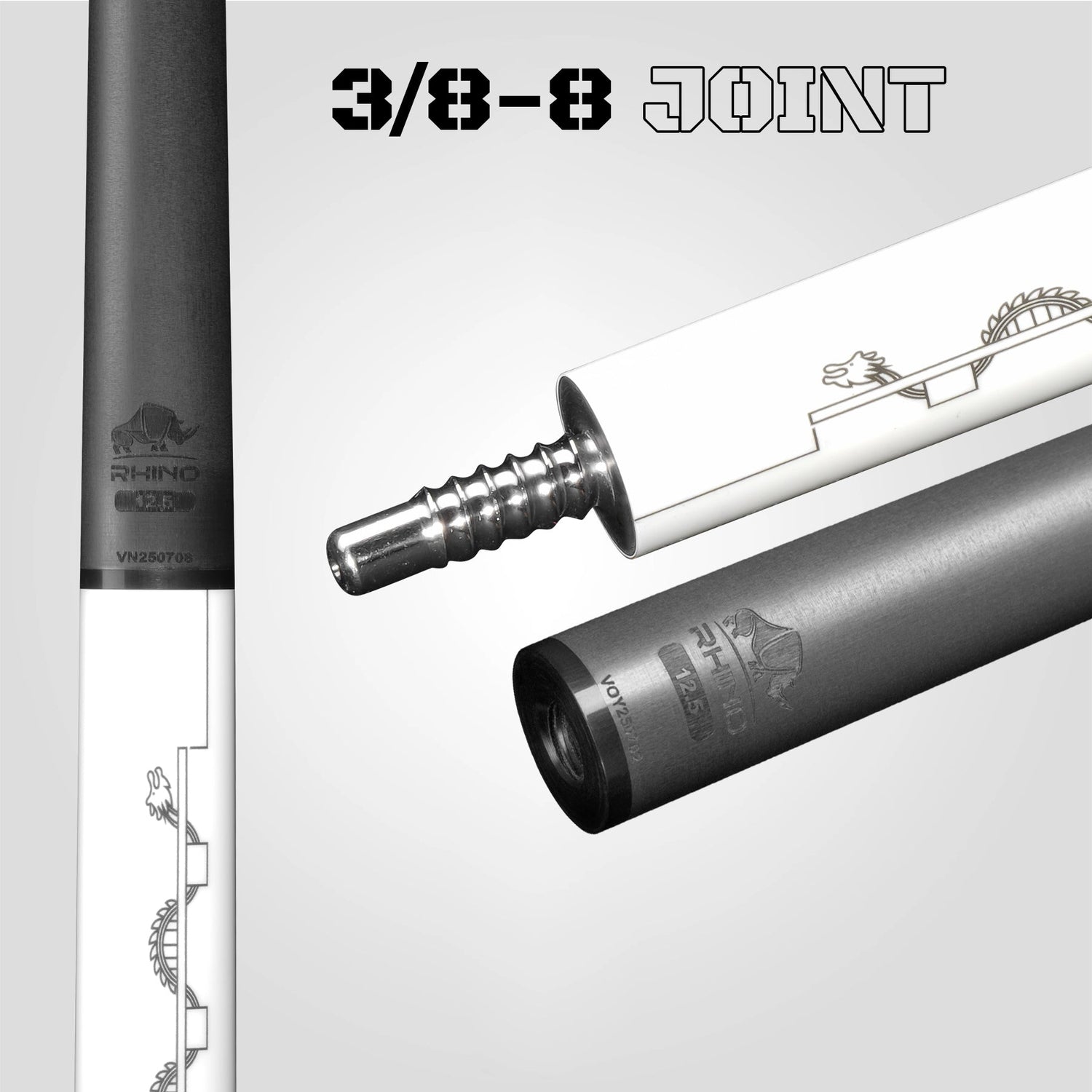 VOYAGER VIETNAM POOL CUE - WHITE - SPORT WRAP