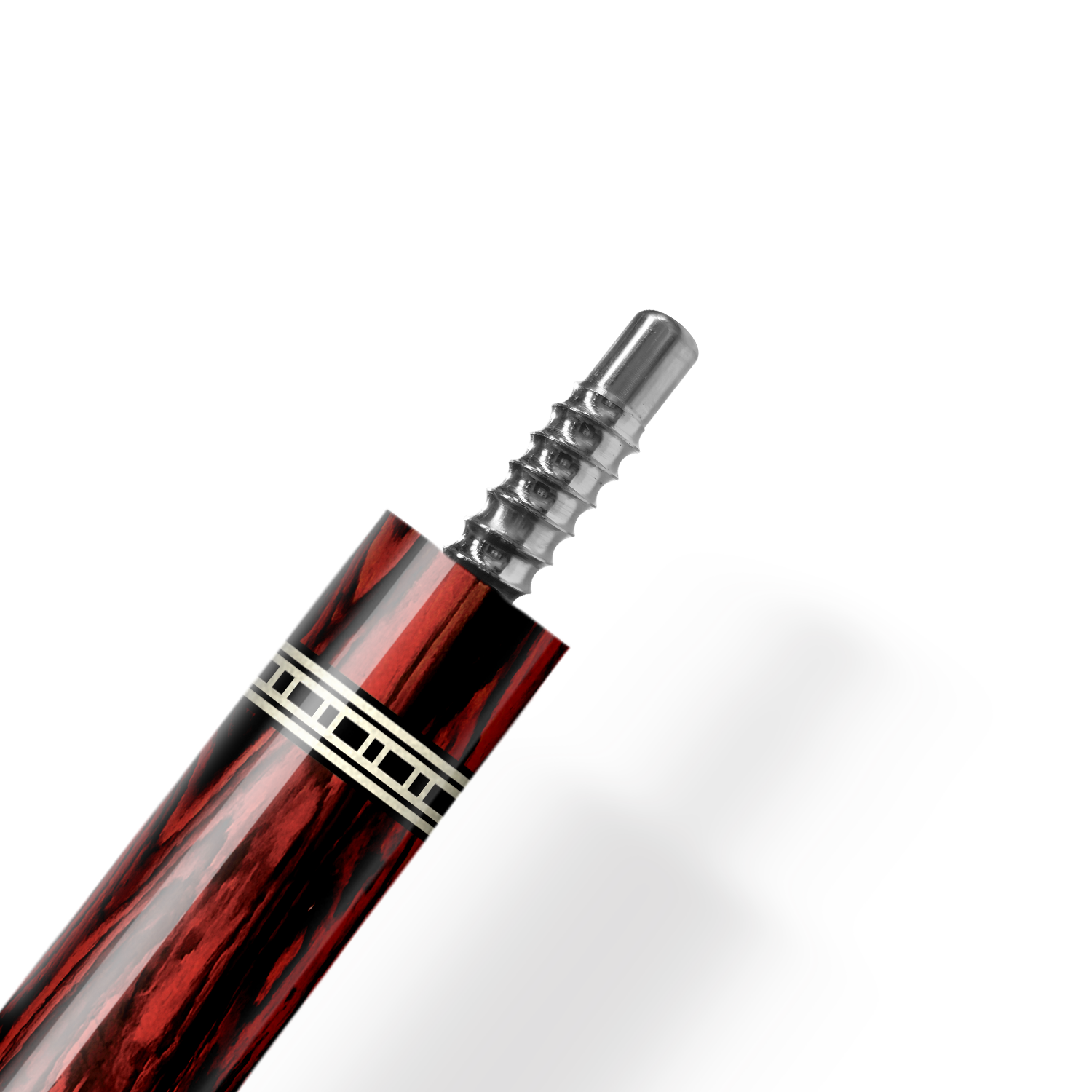 Rhino RETRÔ Cue Butt - Cocobolo - Crocodile Embossed Microfiber Leather Wrap
