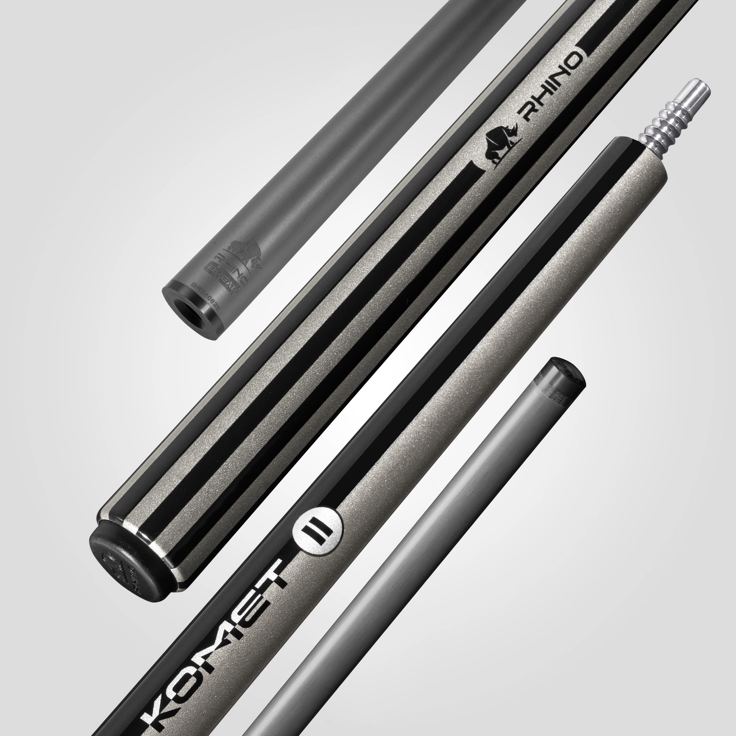 RHINO KOMET II Break Cue - Black & Gray