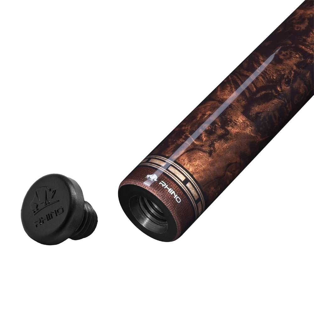 RHINO MUST POOL CUE - MU1 BURL BLUEPOINT