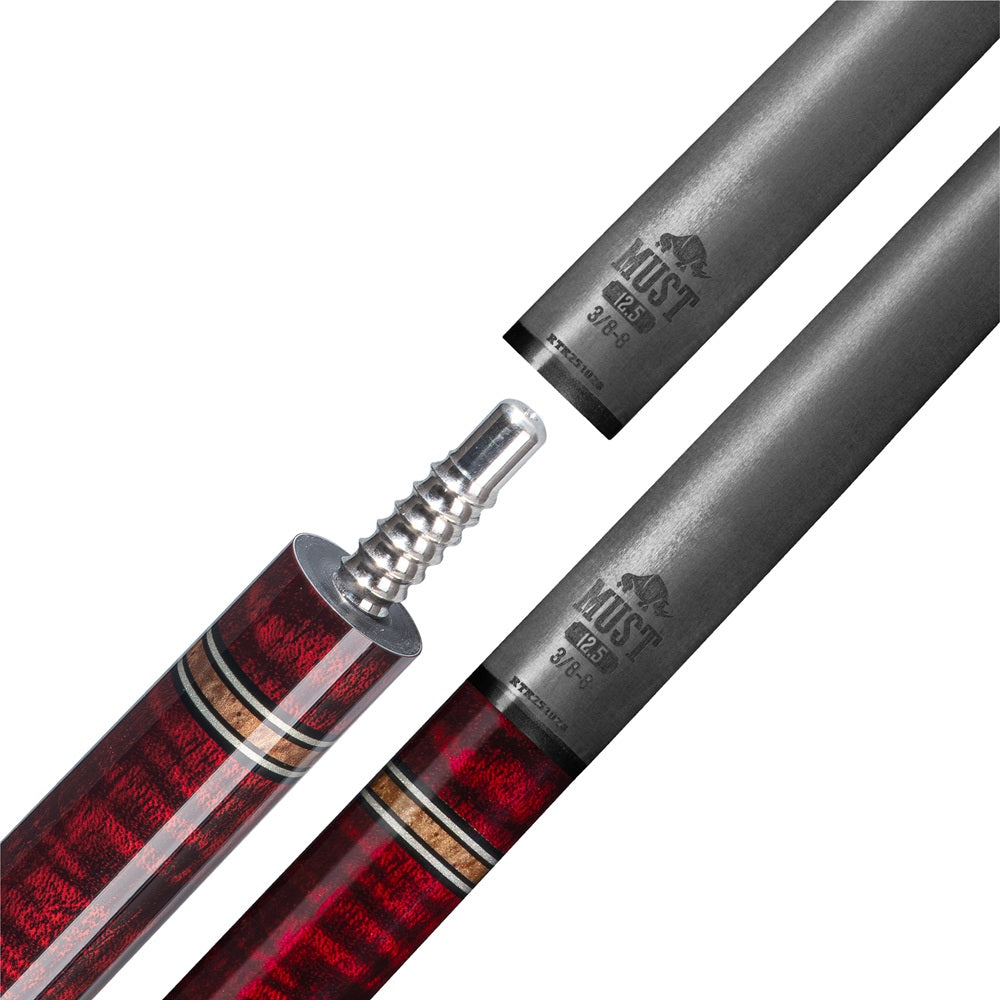 RHINO MUST POOL CUE - MU3 CRIMSON BLUEPOINT