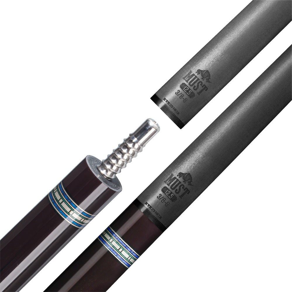 RHINO MUST POOL CUE - MU4 VERDE MULTIVENEER