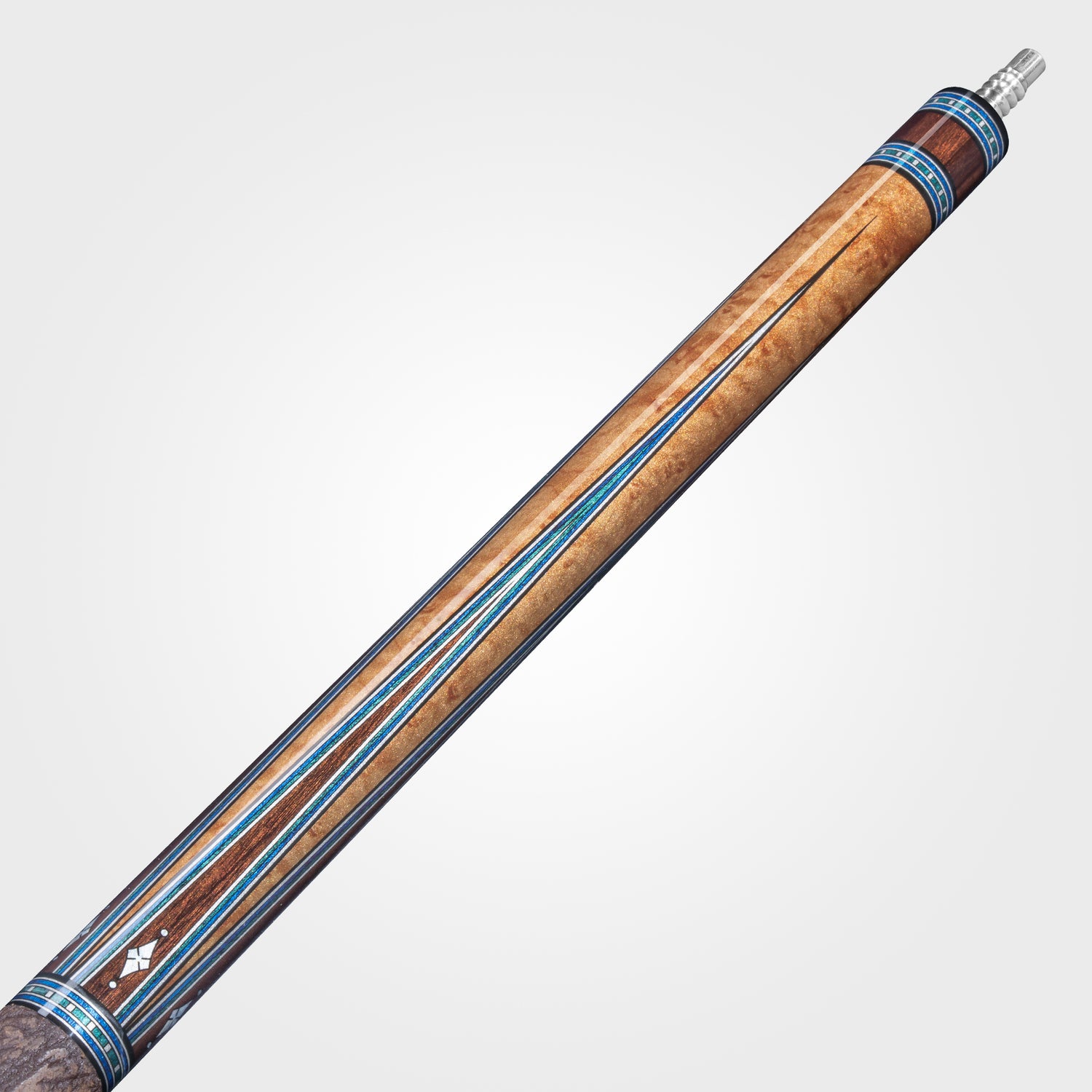 RHINO MUST POOL CUE - MU5 MAPLE AZURE INLAY