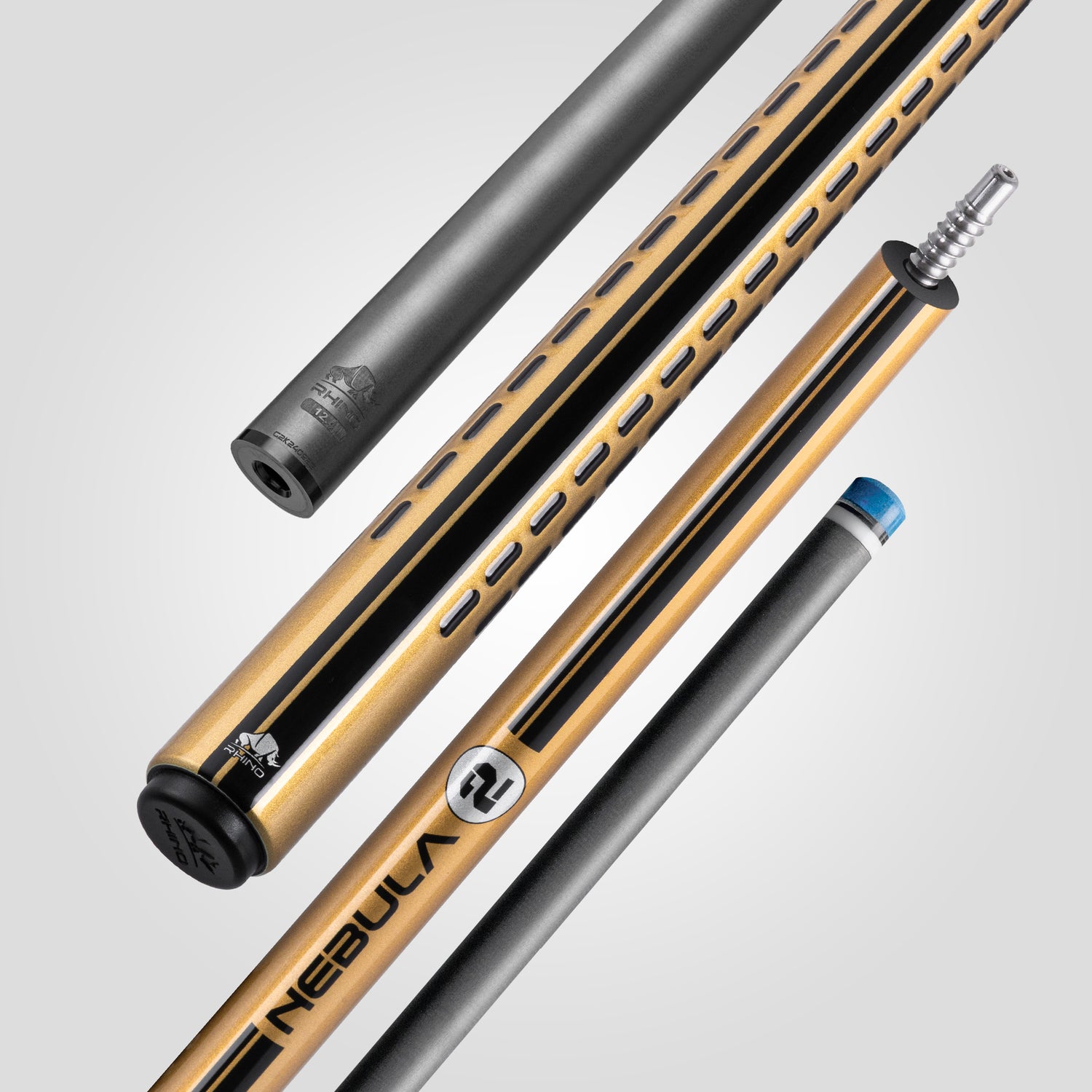 Nebula 2 Pool Cue - Golden Yellow - 3D Grip