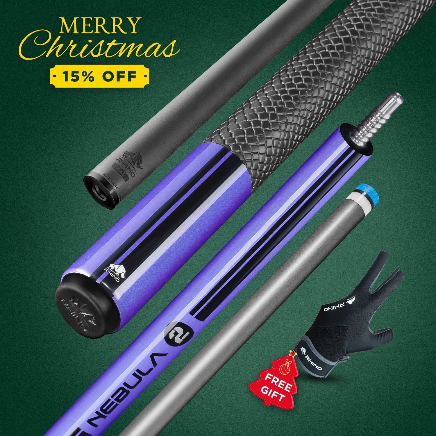 Nebula 2 Pool Cue - Amethyst Purple - Sport Wrap