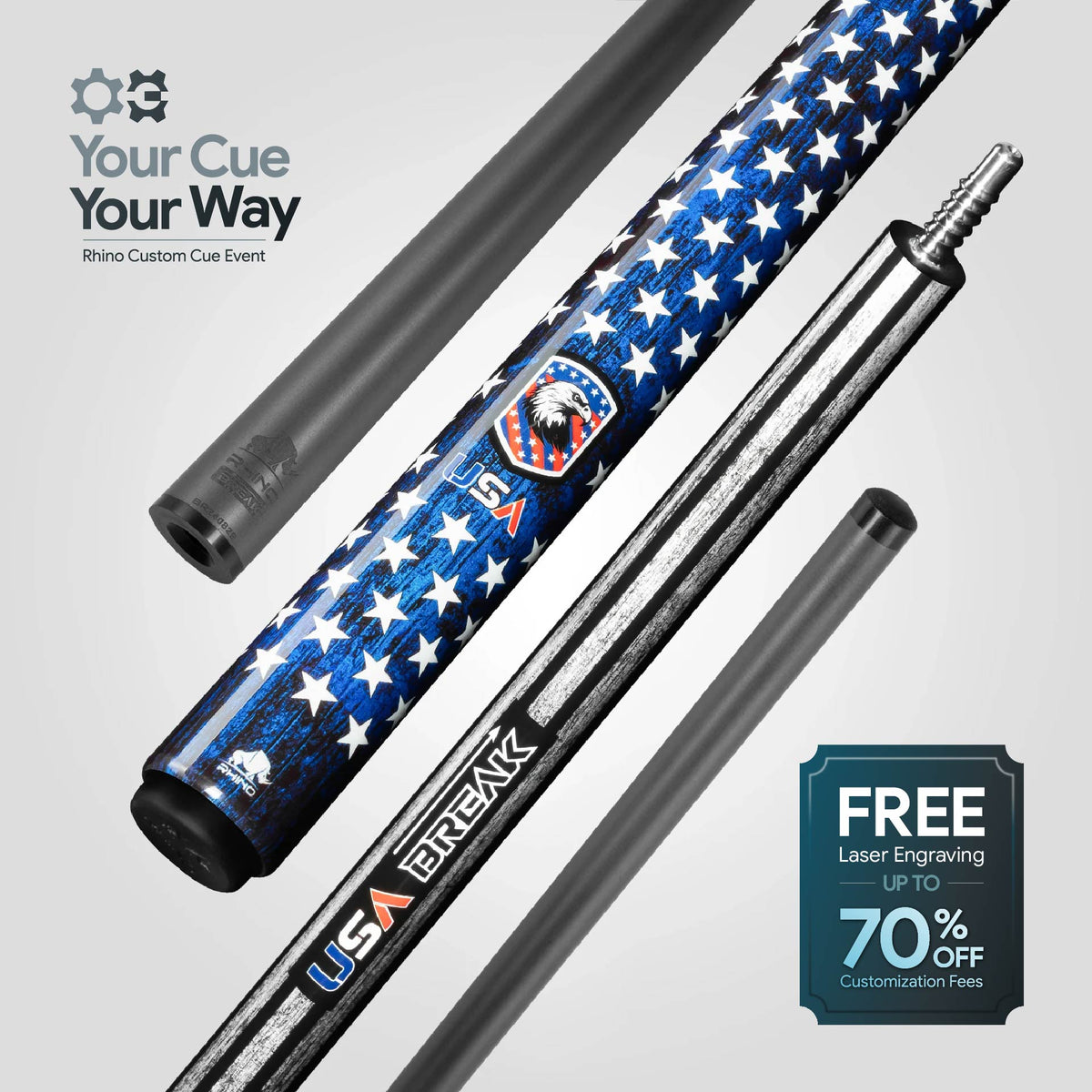 Rhino VOYAGER - ALLSTAR Break Cue