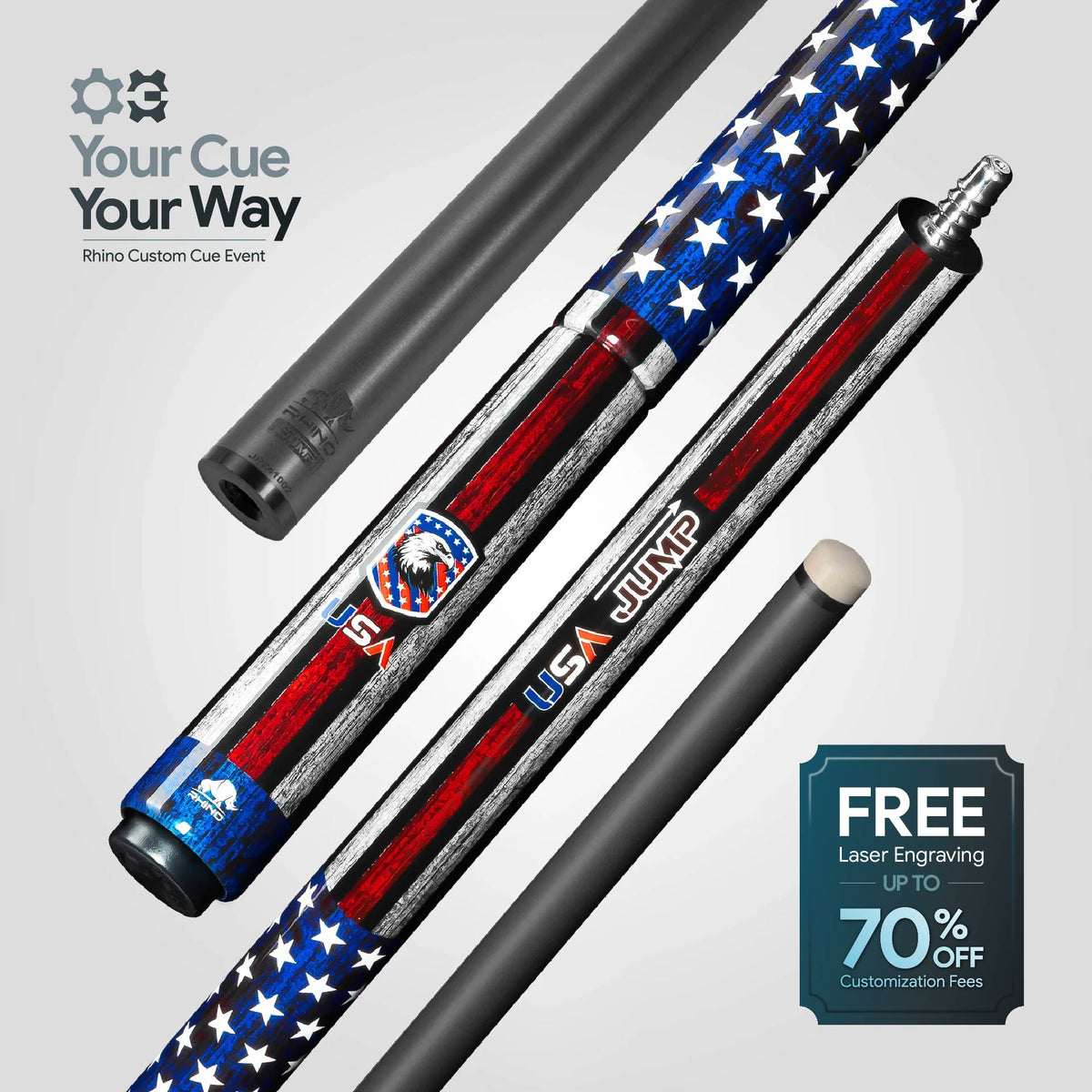RHINO VOYAGER - USA Jump Cue 2025