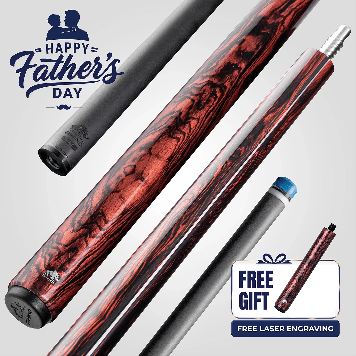 Rhino RETRÔ Pool Cue - Cocobolo - Wrapless