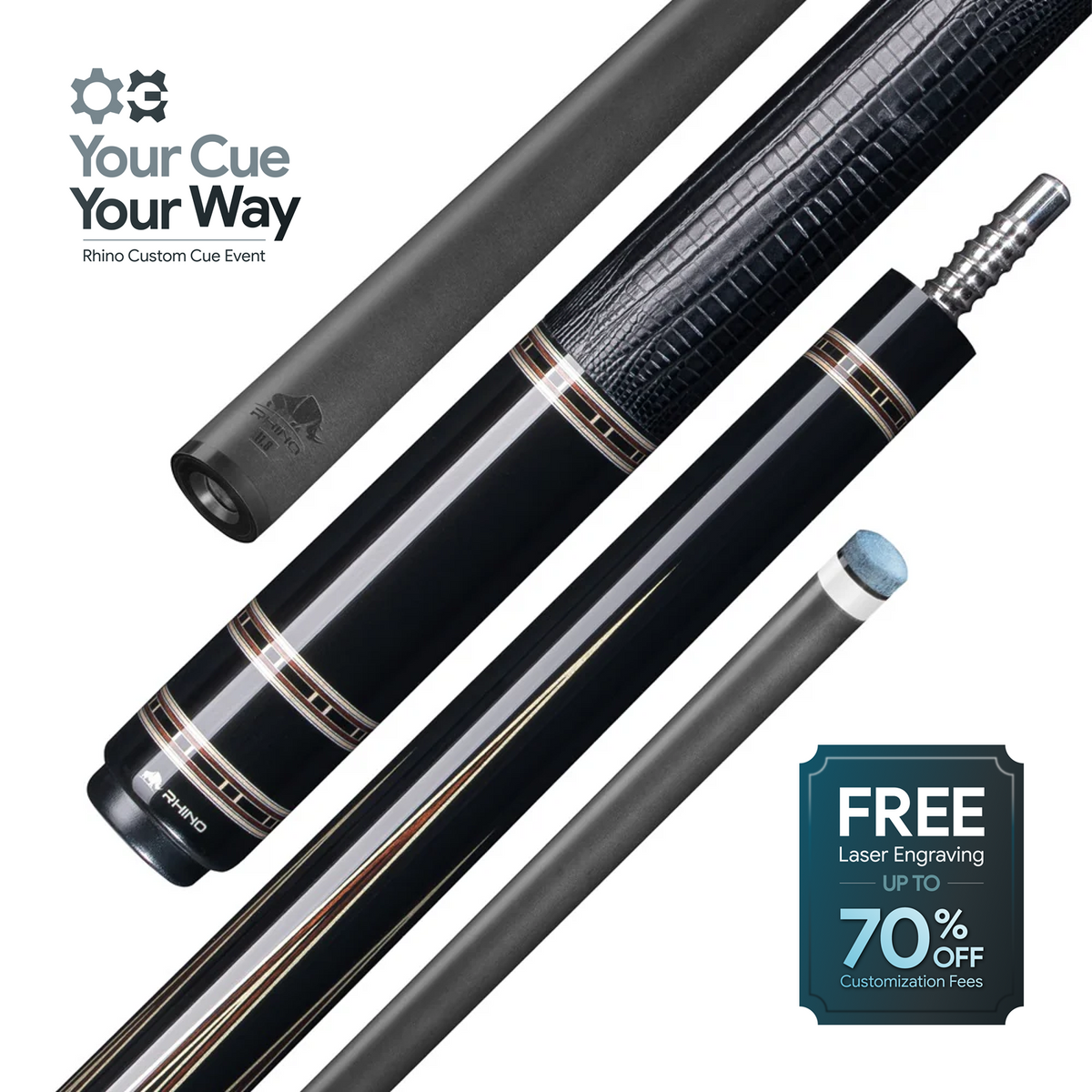 RETRO II POOL CUE - EBONY