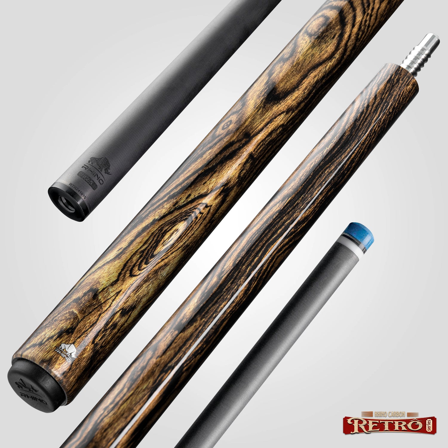 Rhino RETRÔ Pool Cue - Bocote - Wrapless