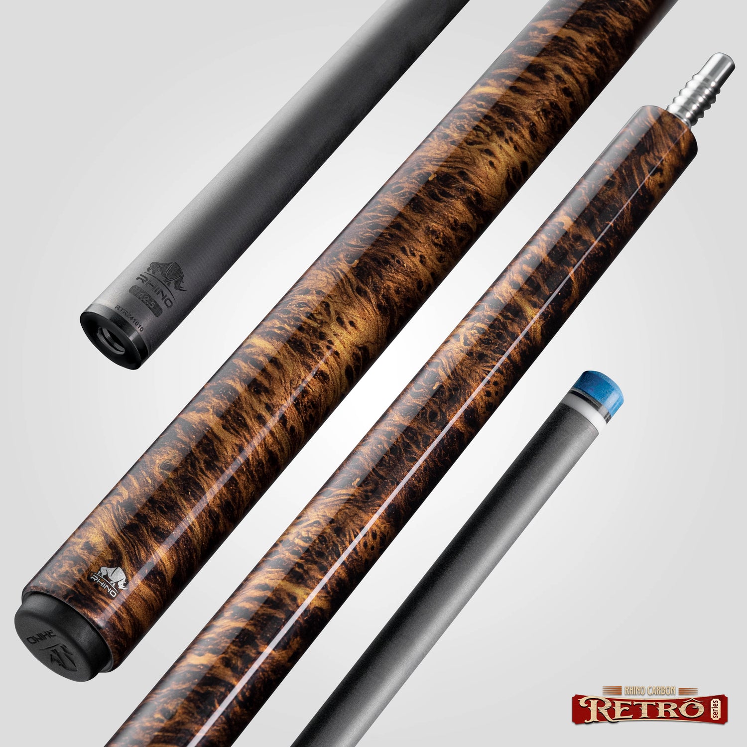 Rhino RETRÔ Pool Cue - Thuya - Wrapless