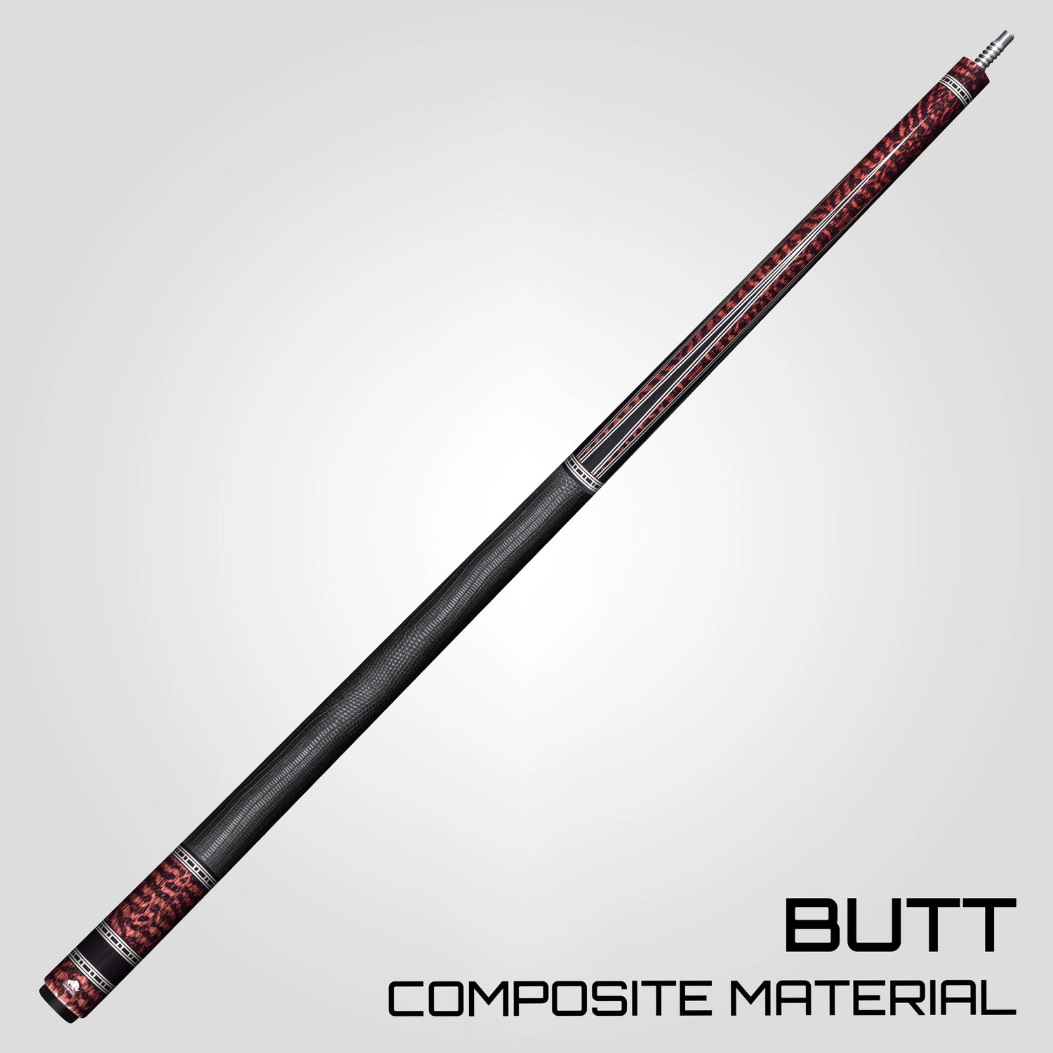 Rhino RETRÔ Pool Cue - Snake - Lizard Embossed Microfiber Leather Wrap & Point