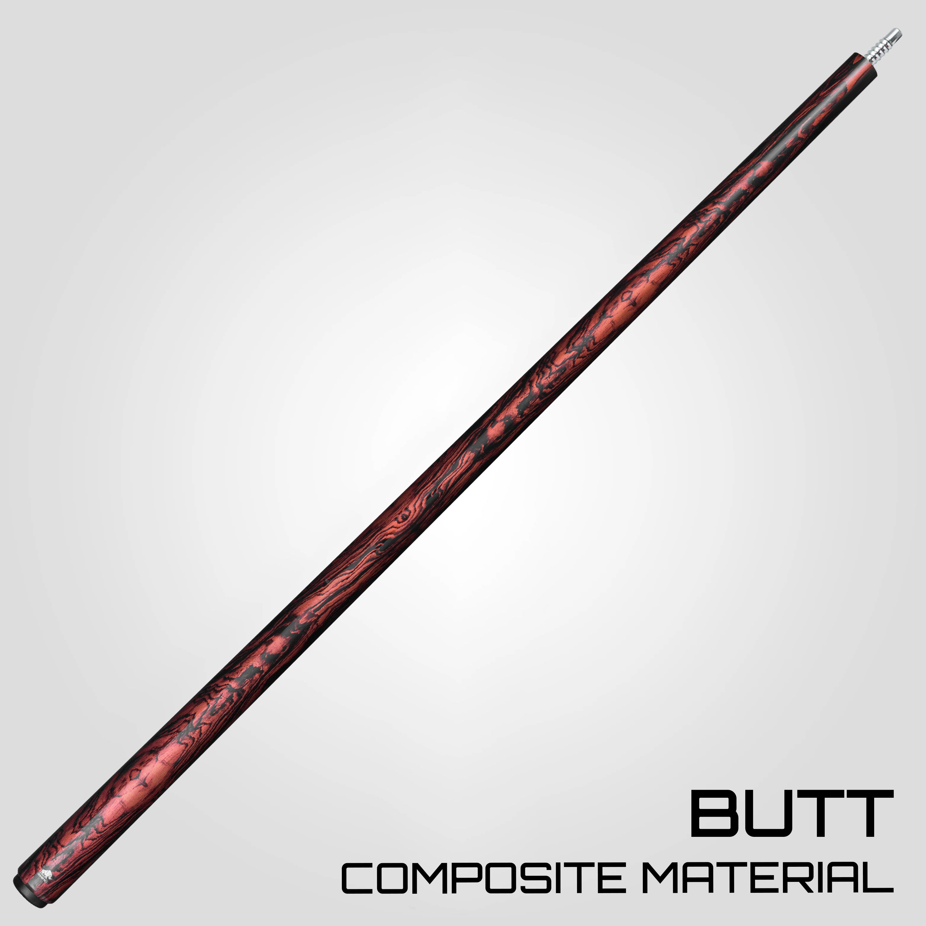 【新品】【Rhino】レトロ カーボン プールキュー ココボロ ラップレス Rhino RETRÔ Pool Cue - Bocote - Crocodile Embossed