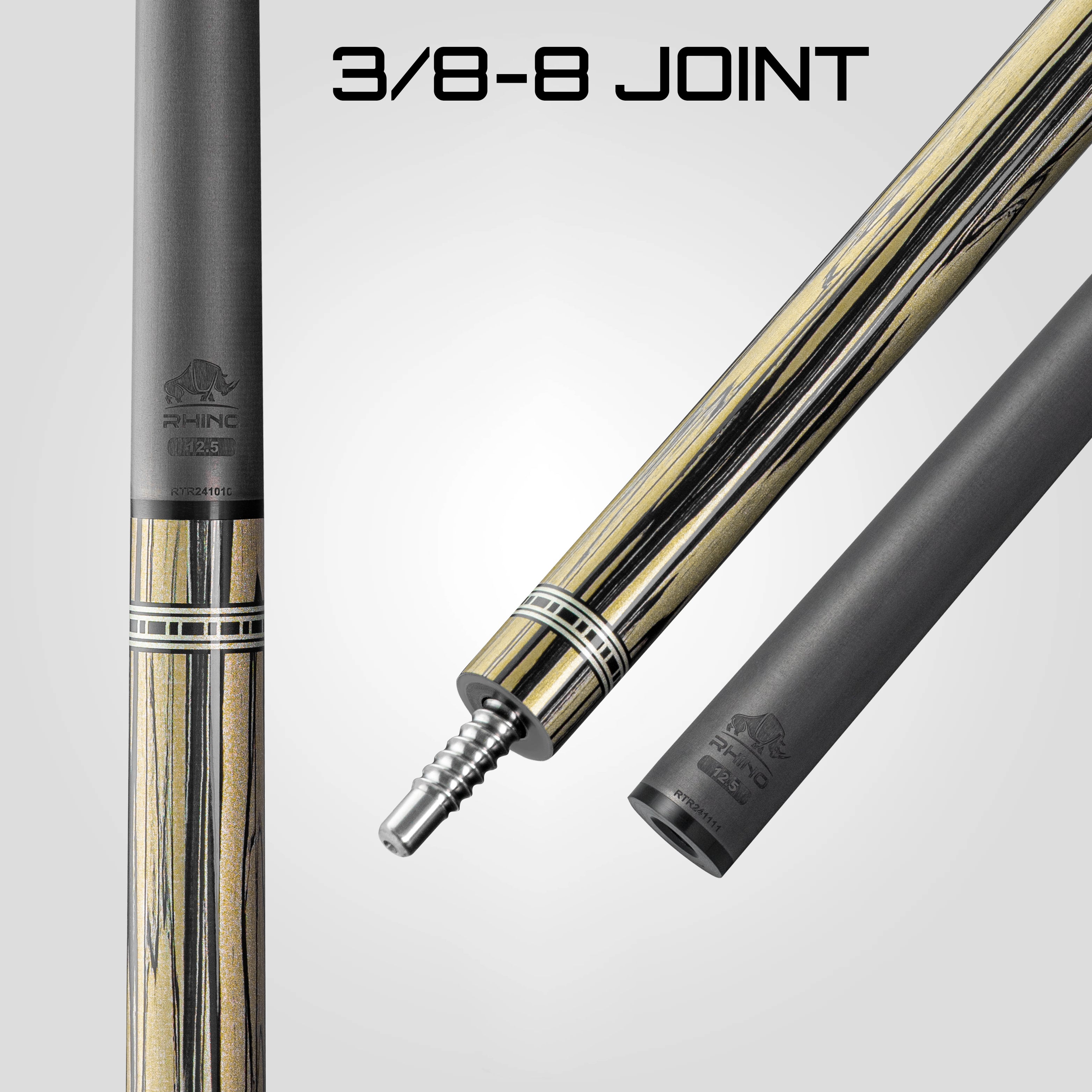 Rhino cue(ライノキュー) Rhino RETRÔ Pool Cue - Bocote - Crocodile Embossed