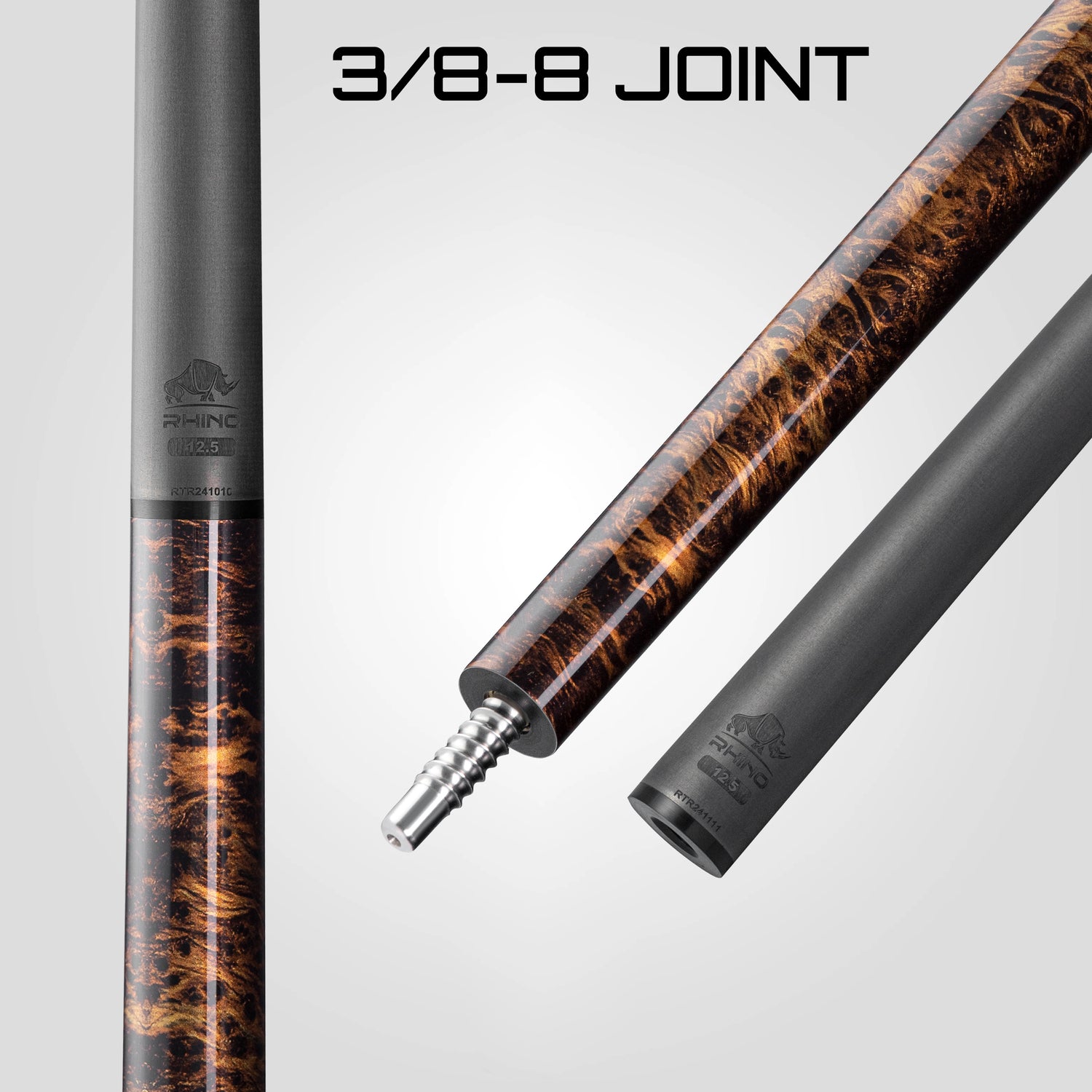 Rhino RETRÔ Pool Cue - Thuya - Wrapless