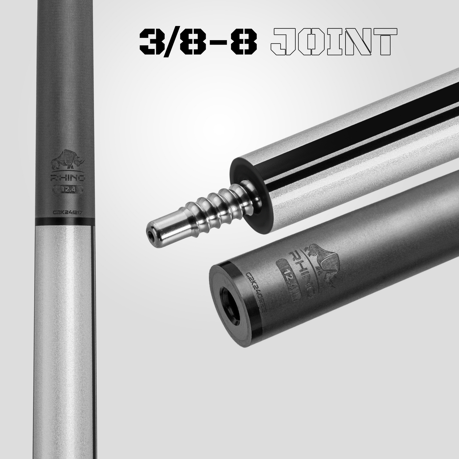 Nebula 2 Pool Cue - Silver Metallic