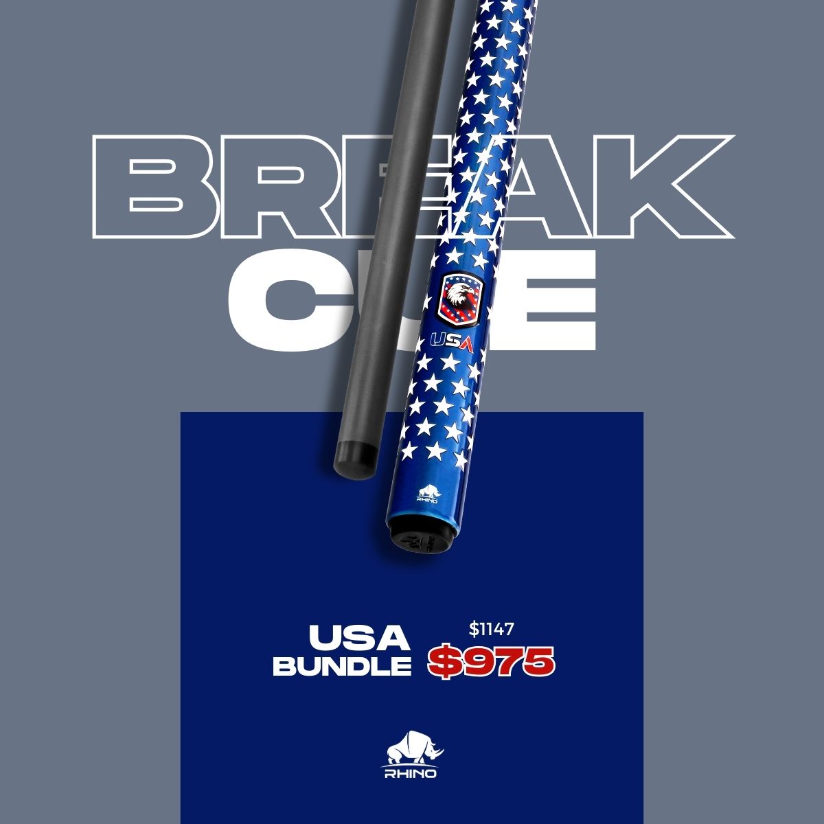 USA COMBO: Pool Cue + Jump Cue + Break Cue