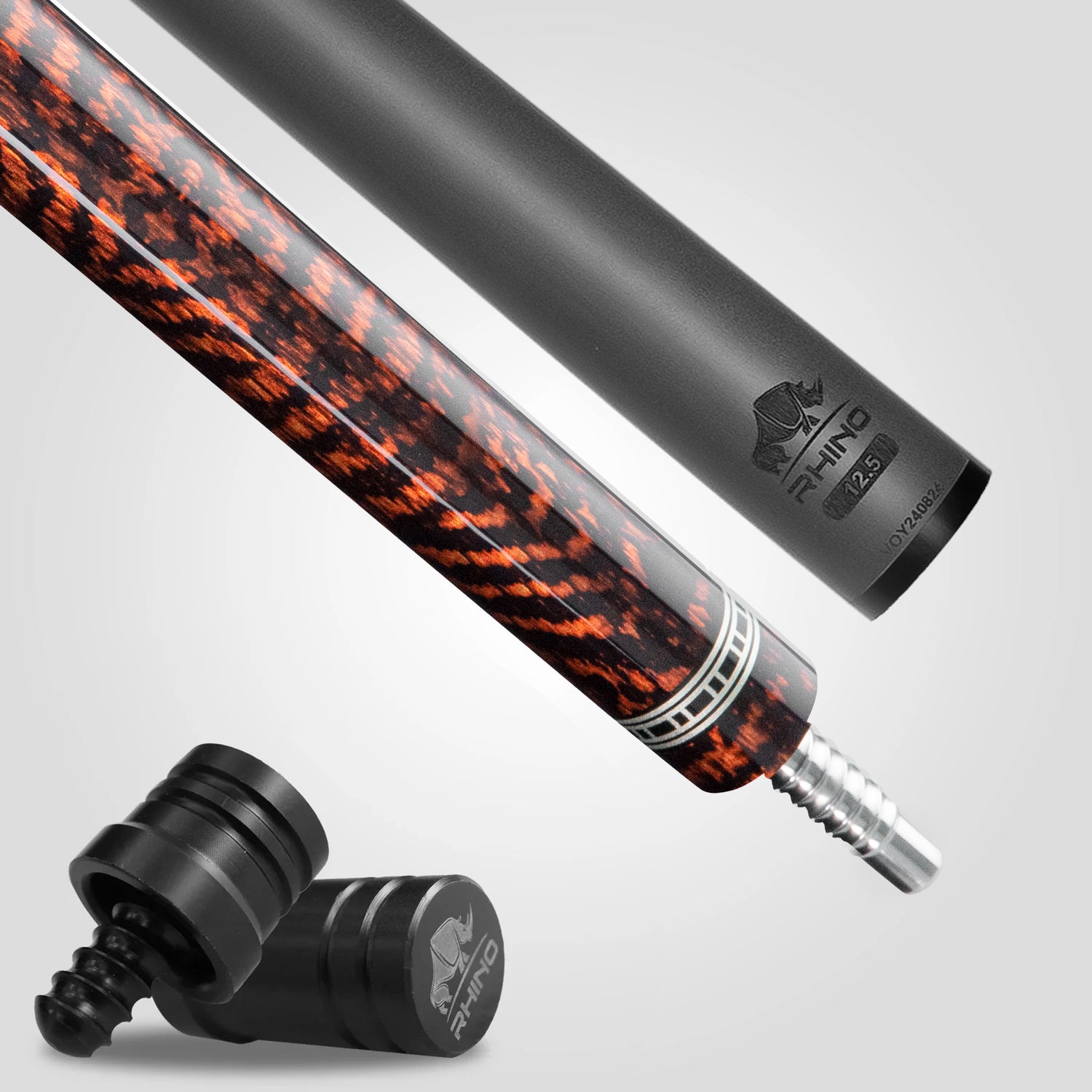 Rhino RETRÔ Pool Cue - Snake - Crocodile Embossed Microfiber Leather Wrap