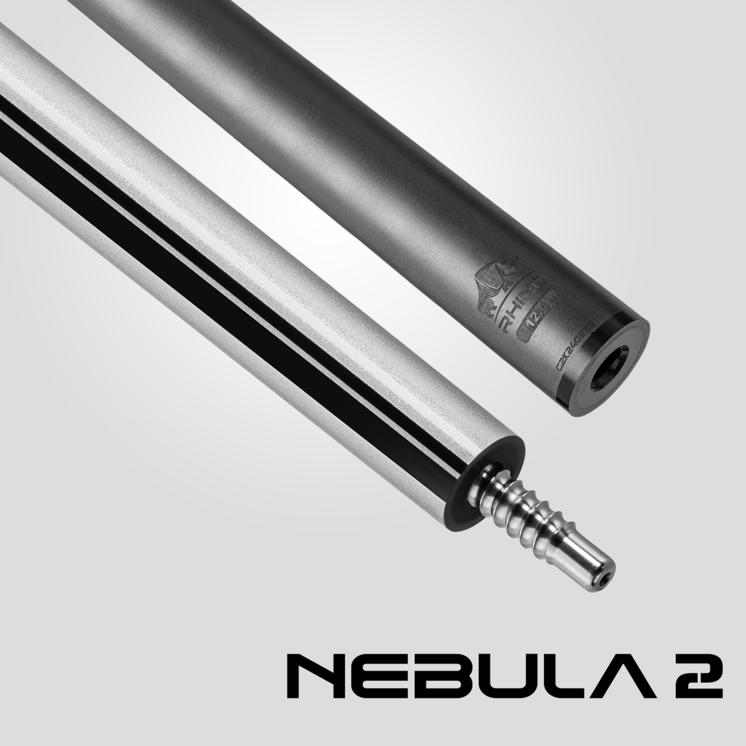 Nebula 2 Pool Cue - Silver Metallic