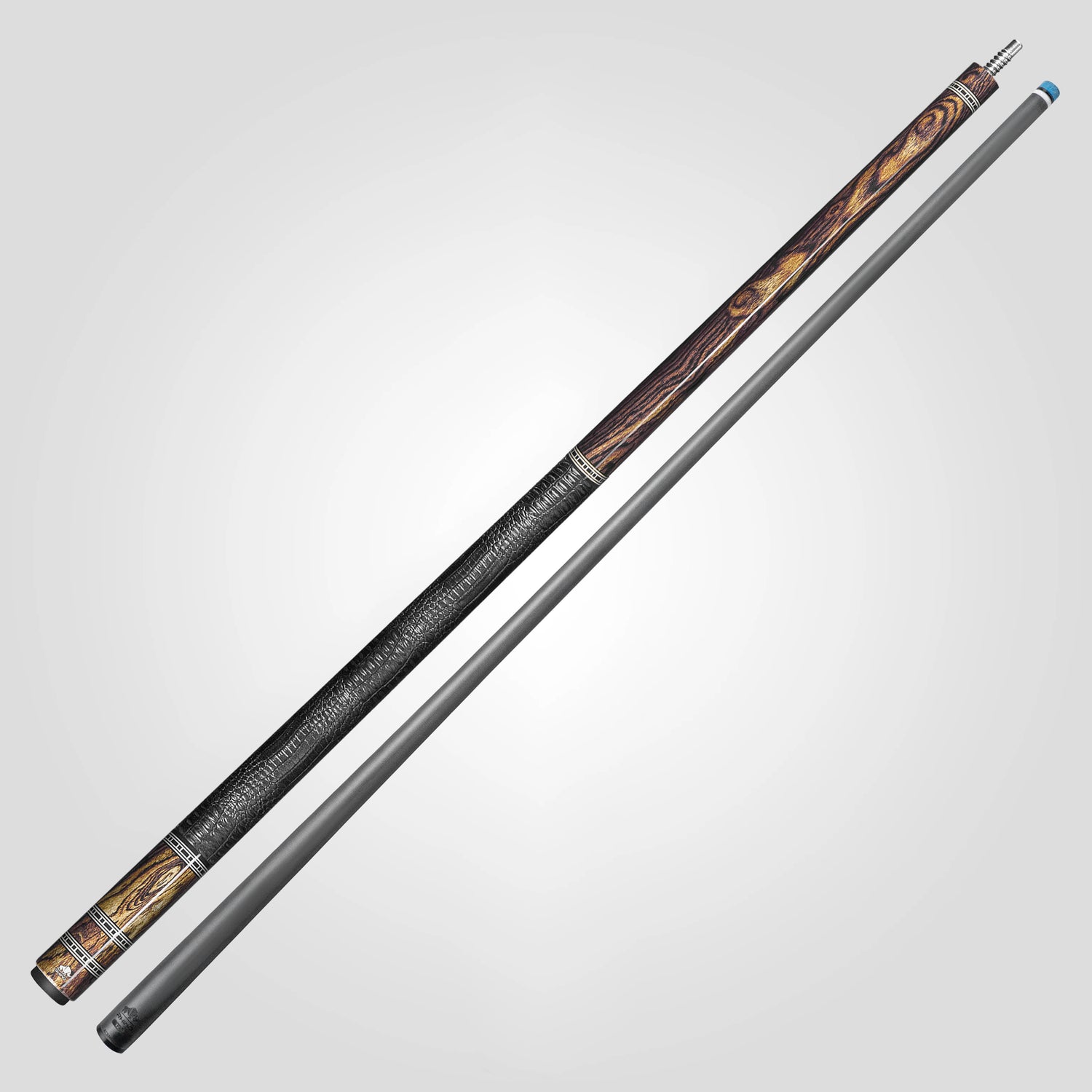 Rhino RETRÔ Pool Cue - Bocote - Crocodile Embossed Microfiber Leather Wrap