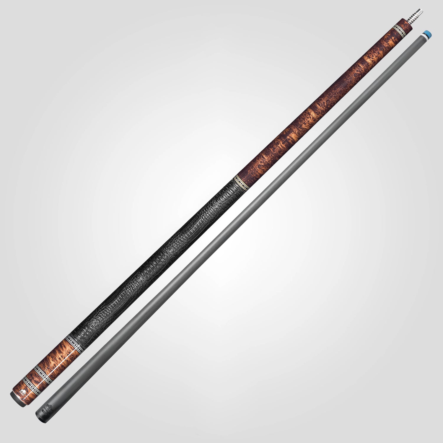 Rhino RETRÔ Pool Cue - Thuya - Crocodile Embossed Microfiber Leather Wrap