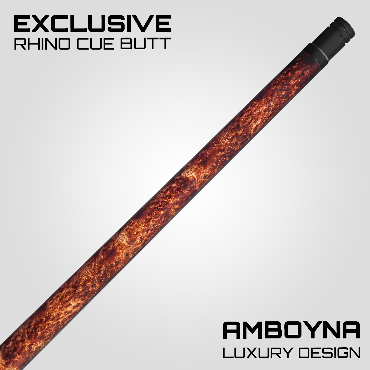 Rhino G-W Pool Cue - Amboyna - Wrapless