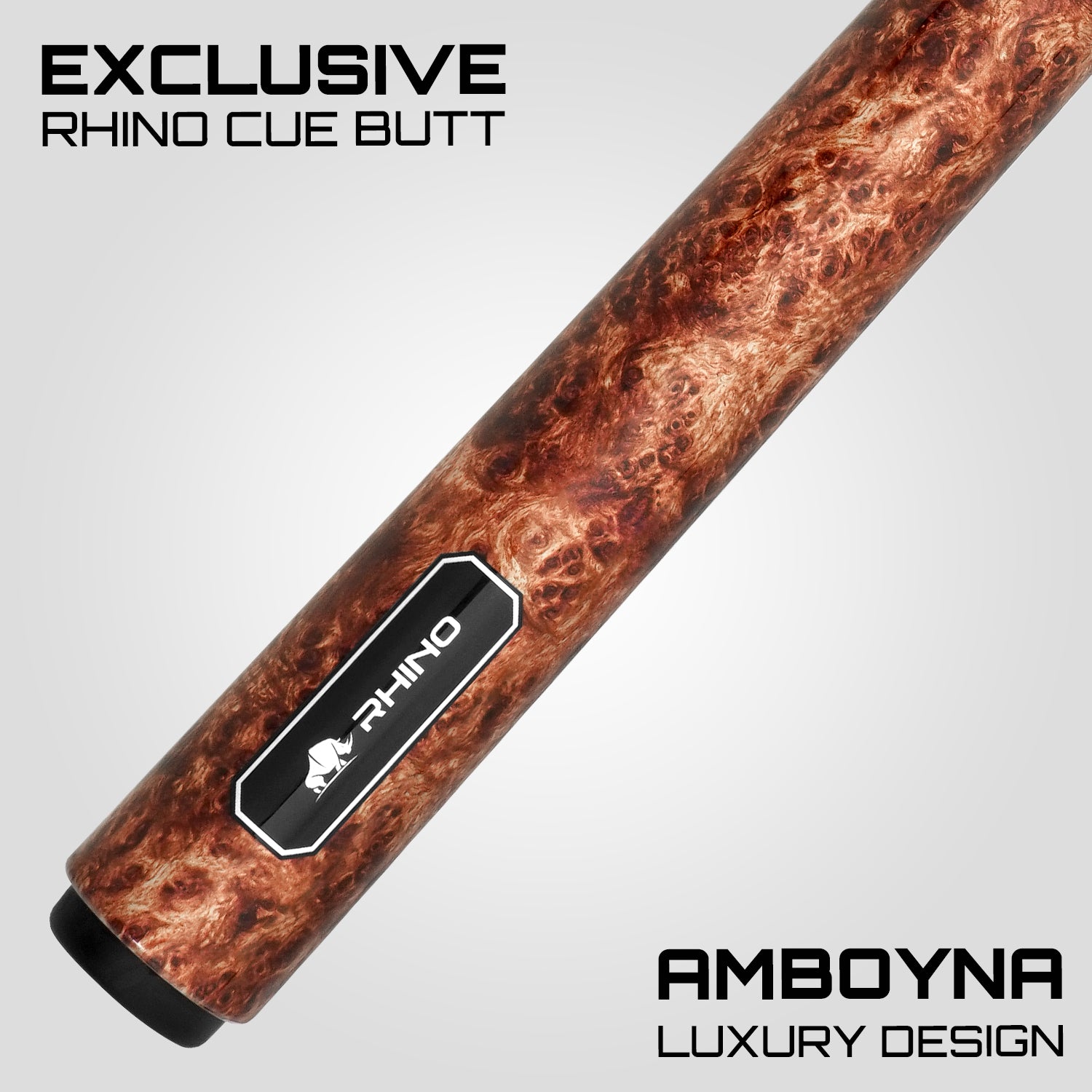 Rhino G-W Pool Cue - Amboyna - Wrapless