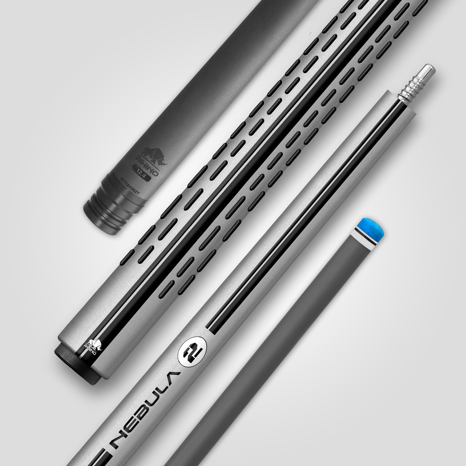 Nebula 2 Pool Cue - Silver Metallic