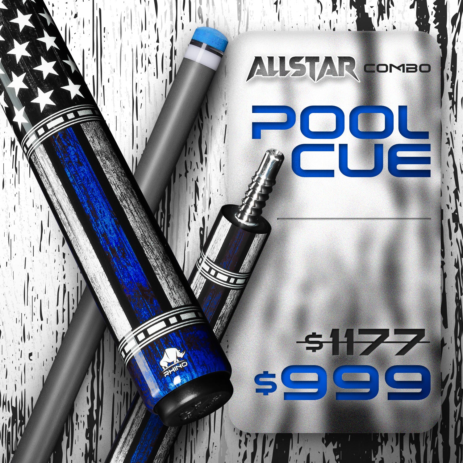 Allstar COMBO: Pool Cue + Jump Cue + Break Cue