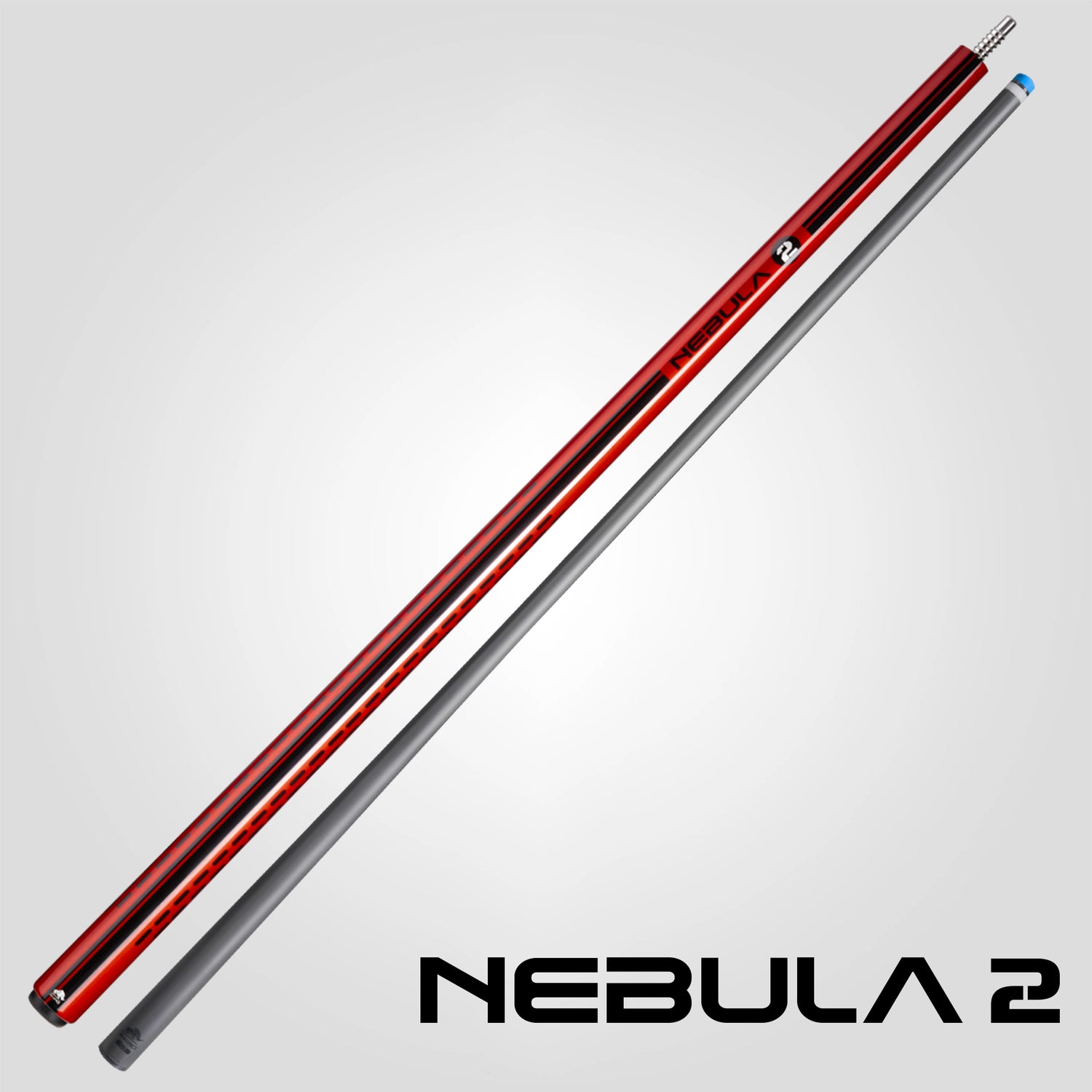 Nebula 2 Pool Cue - Crimson Red - Wrapless