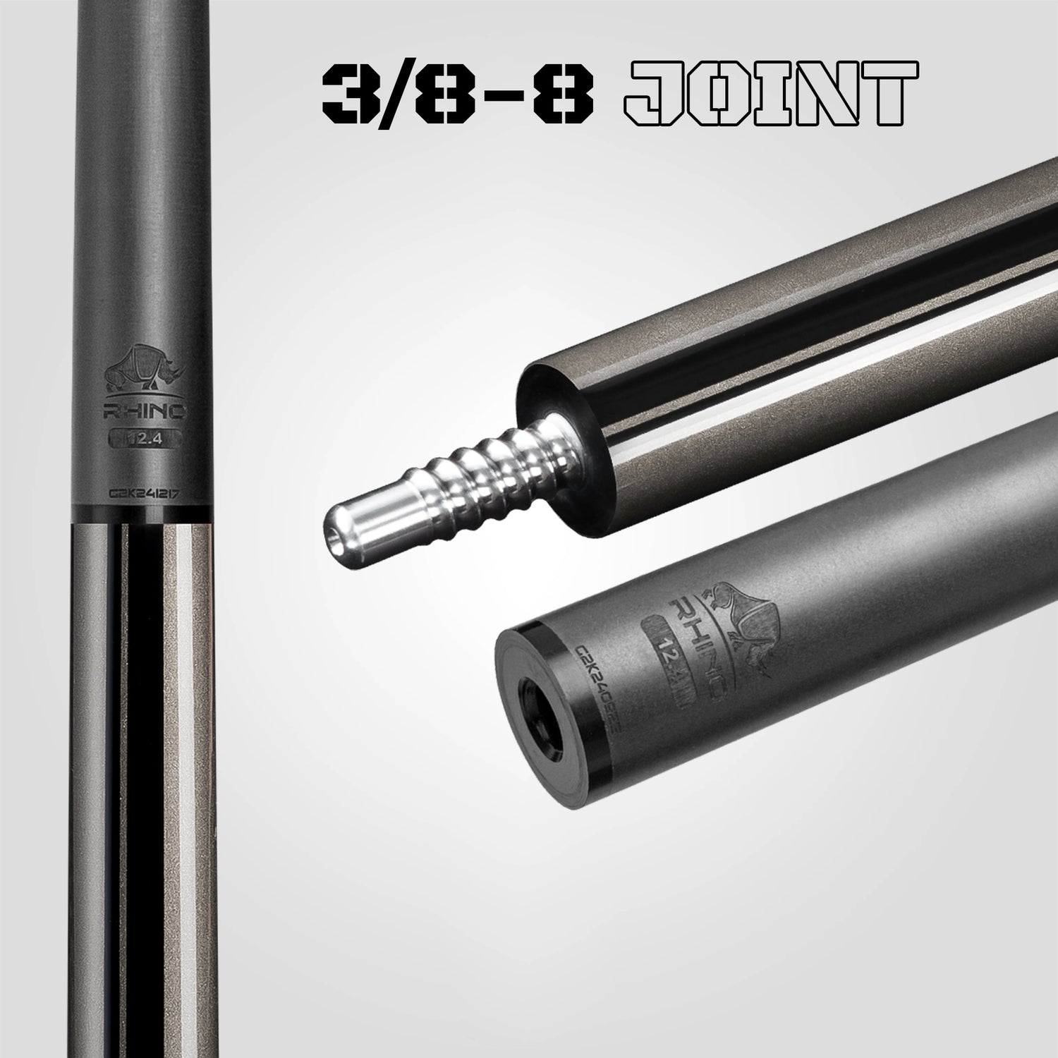 Nebula 2 Pool Cue - Charcoal Gray - Wrapless