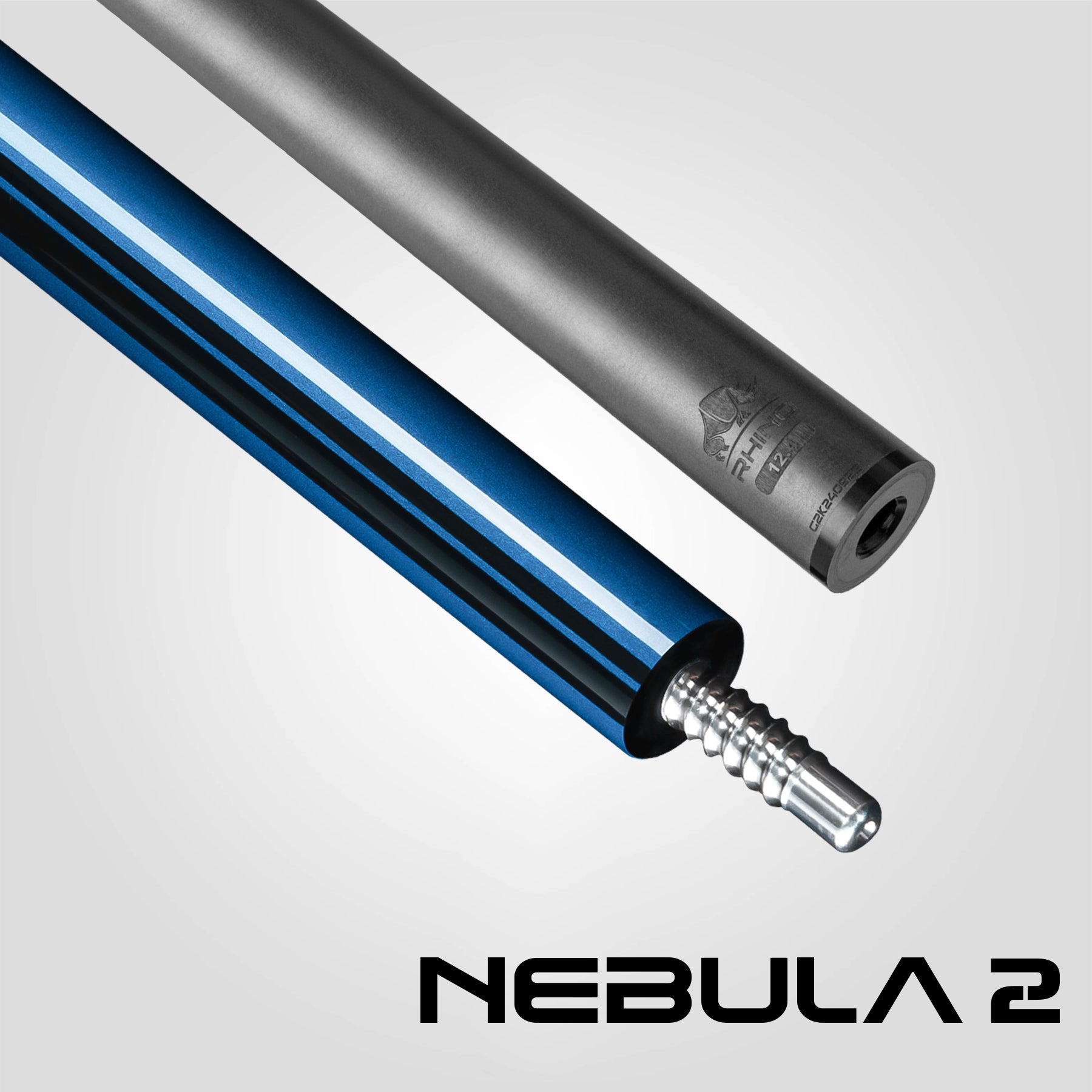※入荷しました！【Rhino】NEBULA2 カーボン プールキュー グレー Rhino RCNEB2CG124 Nebula 2 Series Carbon Pool Stick