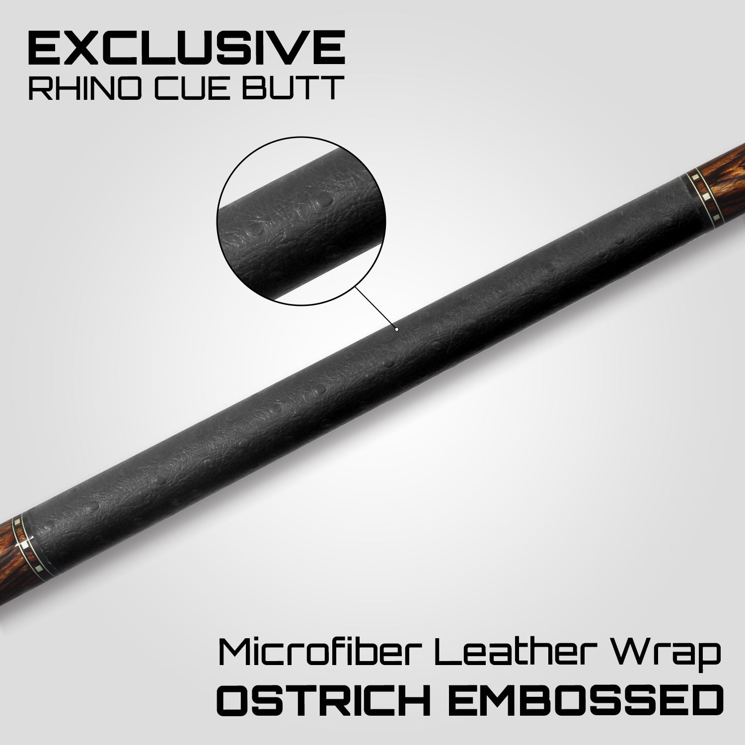 Rhino G-W Pool Cue - Bocote - Leather Wrap